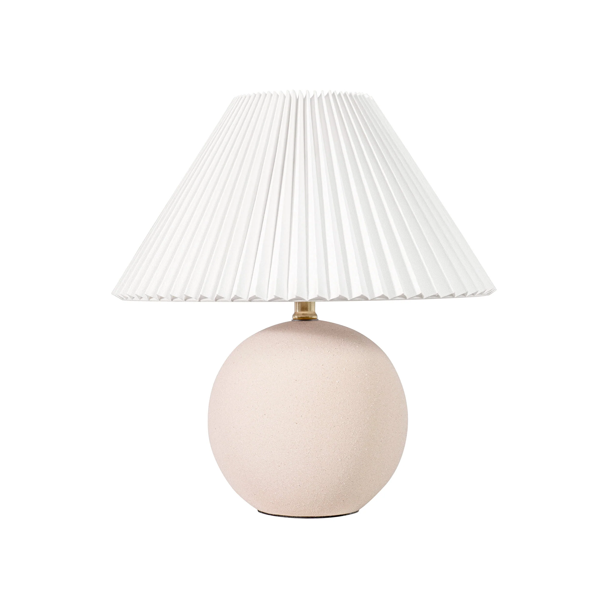 17-inch Ceramic Pleated Table Lamp | Beige