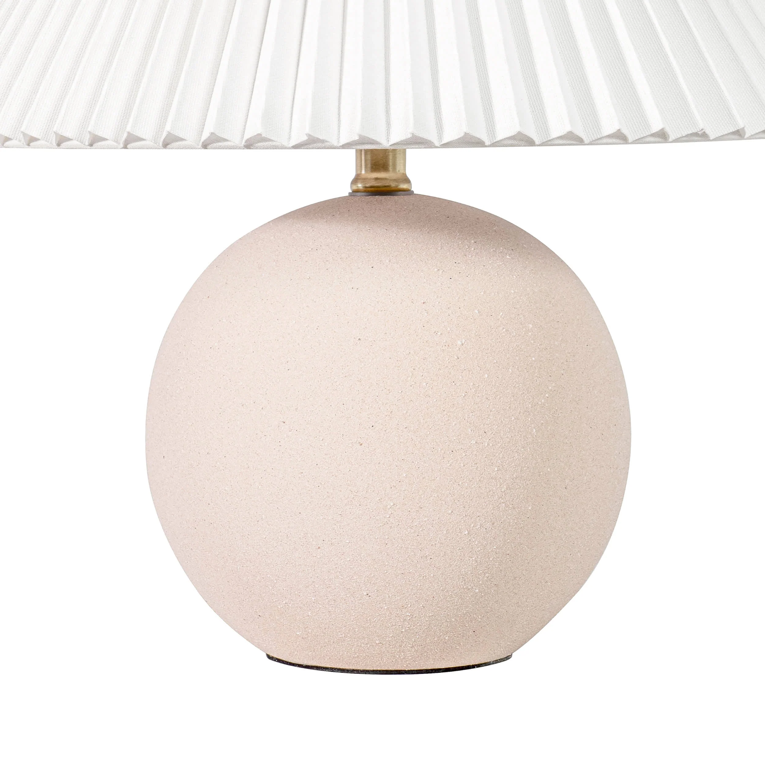 17-inch Ceramic Pleated Table Lamp | Beige - Image 3