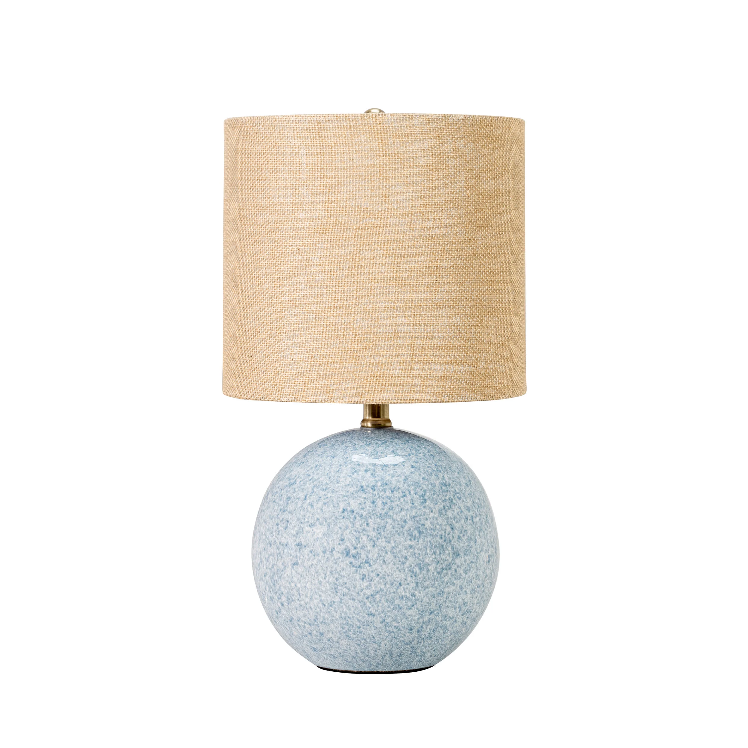 18-inch Ceramic Seaside Dotted Table Lamp | Light Blue