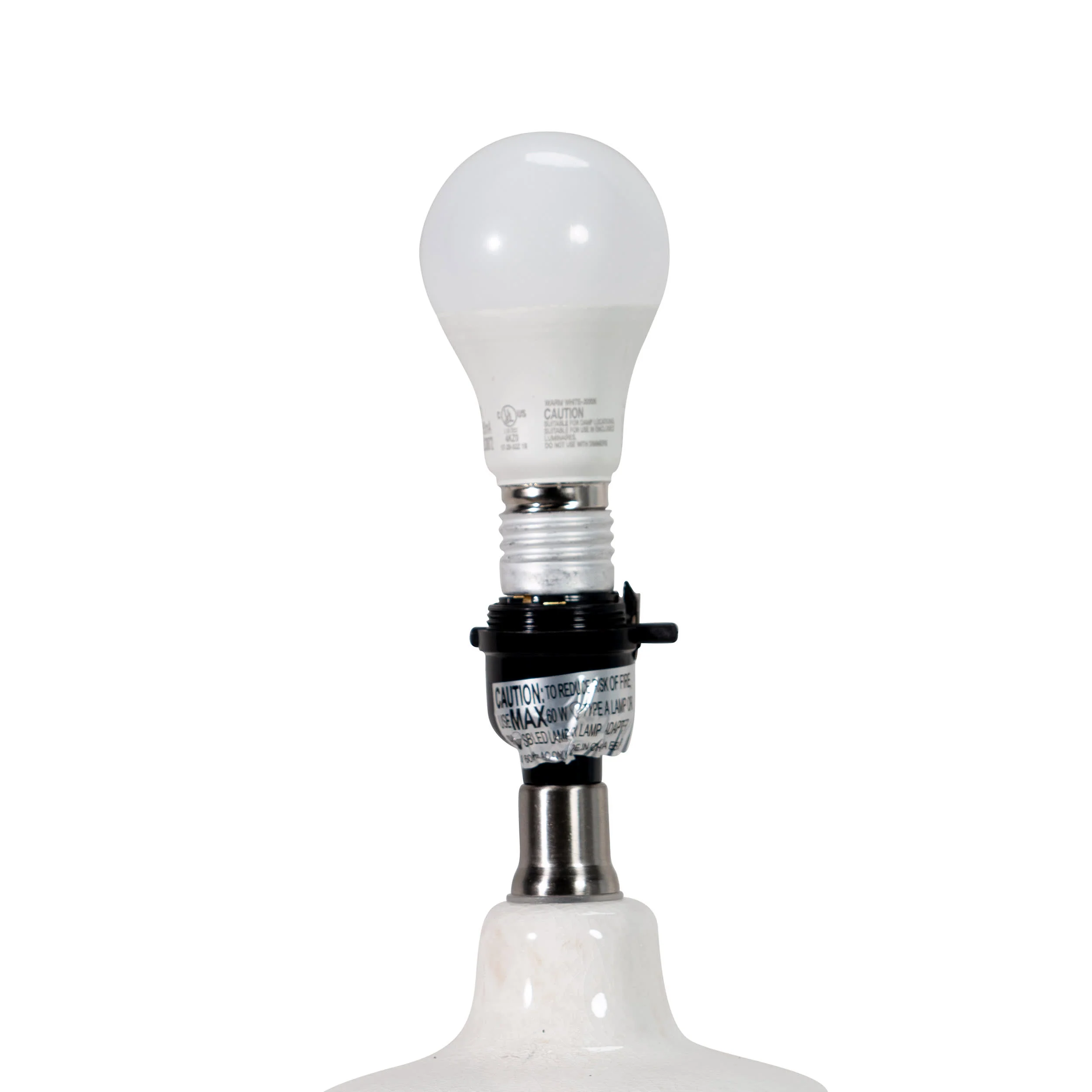 18-inch Ombre Ceramic Table Lamp | White - Image 5