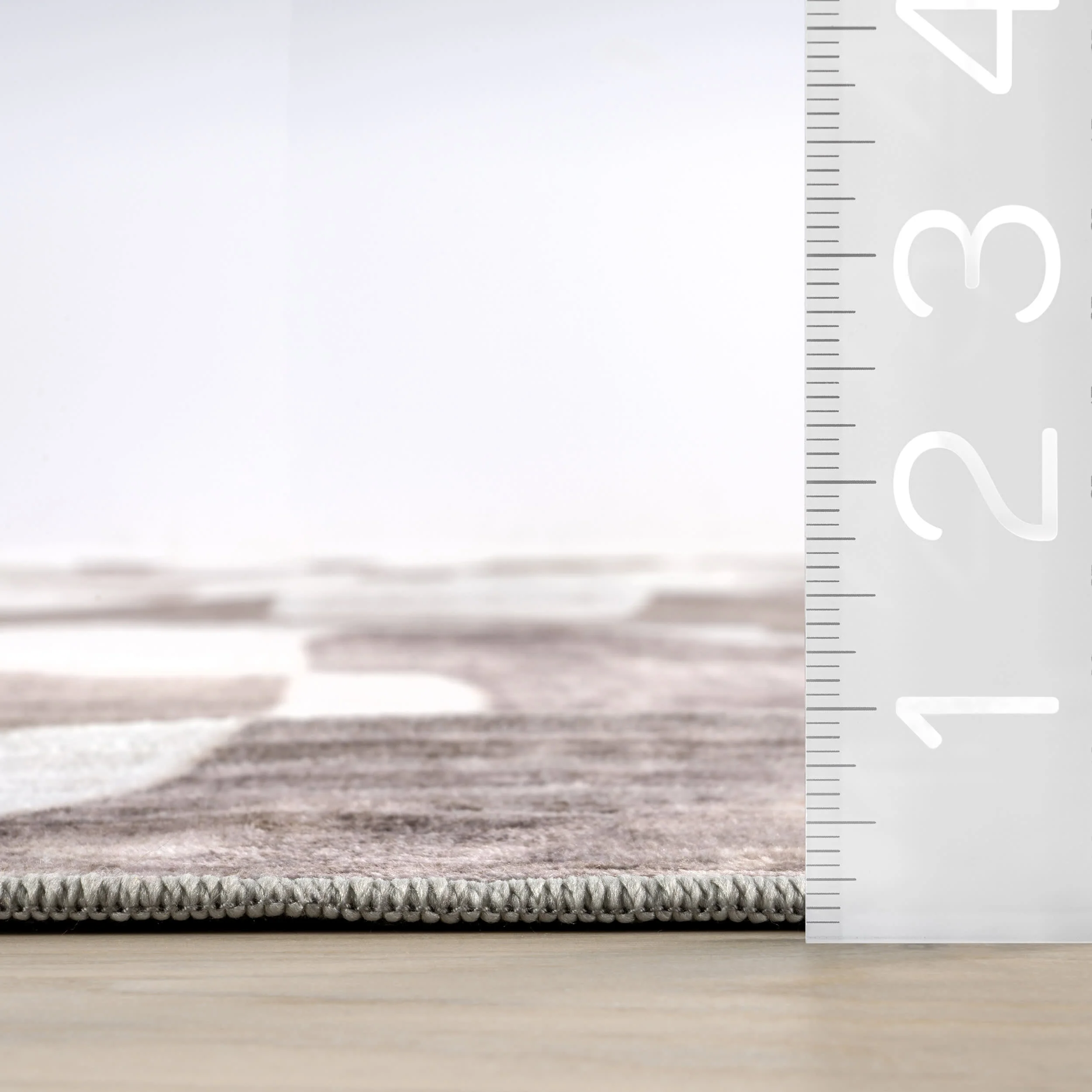 Lyra Abstract Washable Rug | Taupe - Image 6