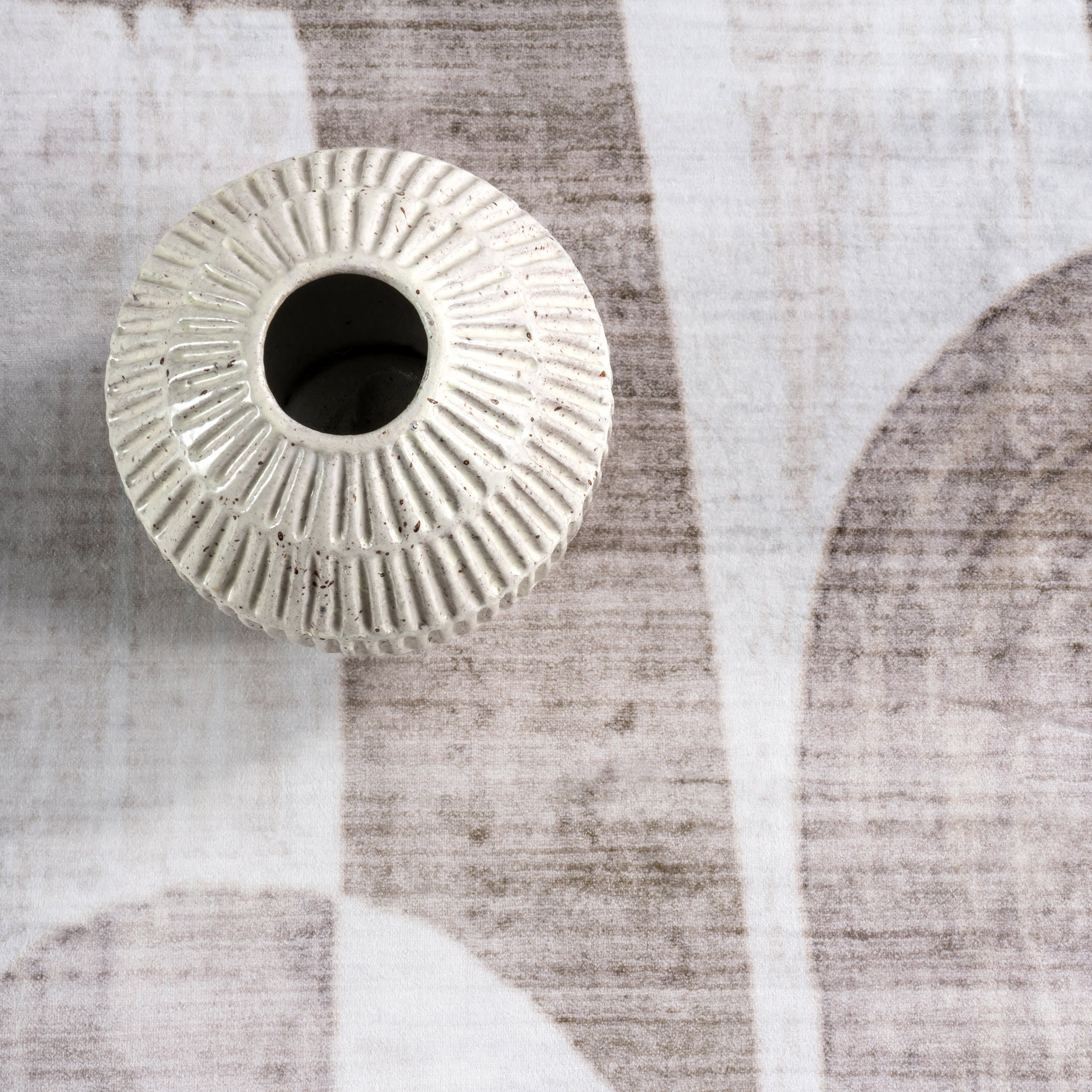 Lyra Abstract Washable Rug | Taupe - Image 8