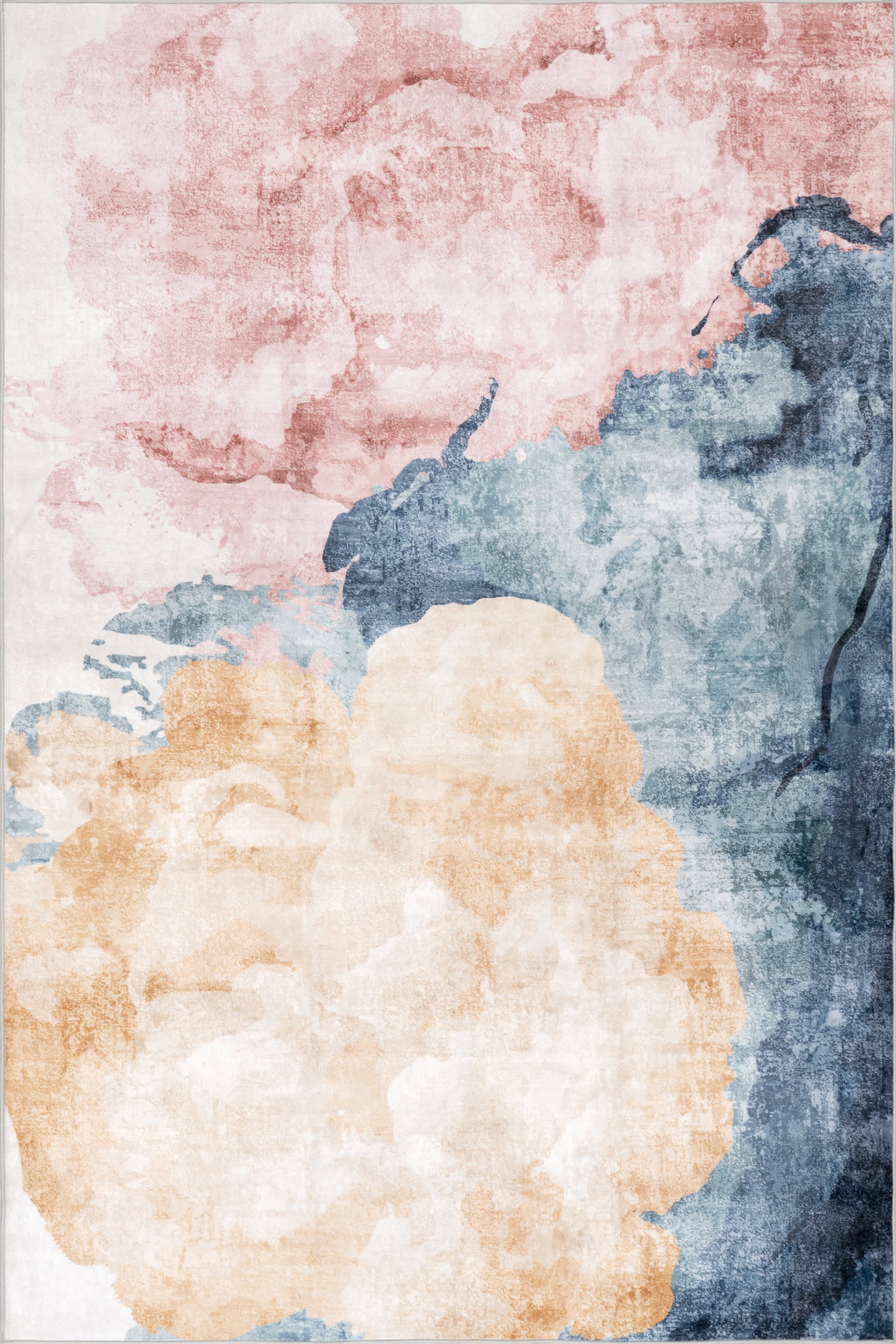 Solene Abstract Washable Rug | Multicolor