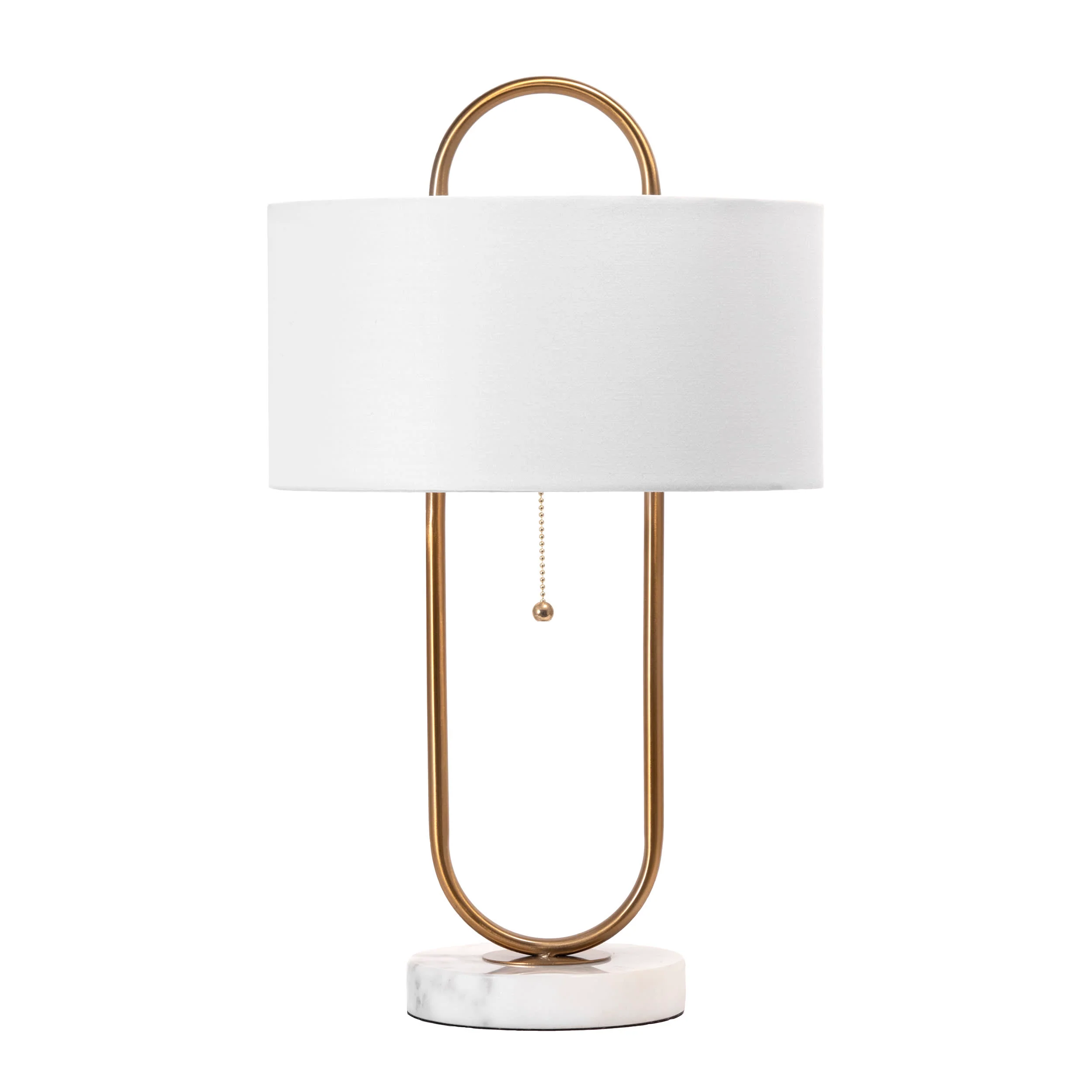 20-inch Oblong Steel Hoop Table Lamp | Gold
