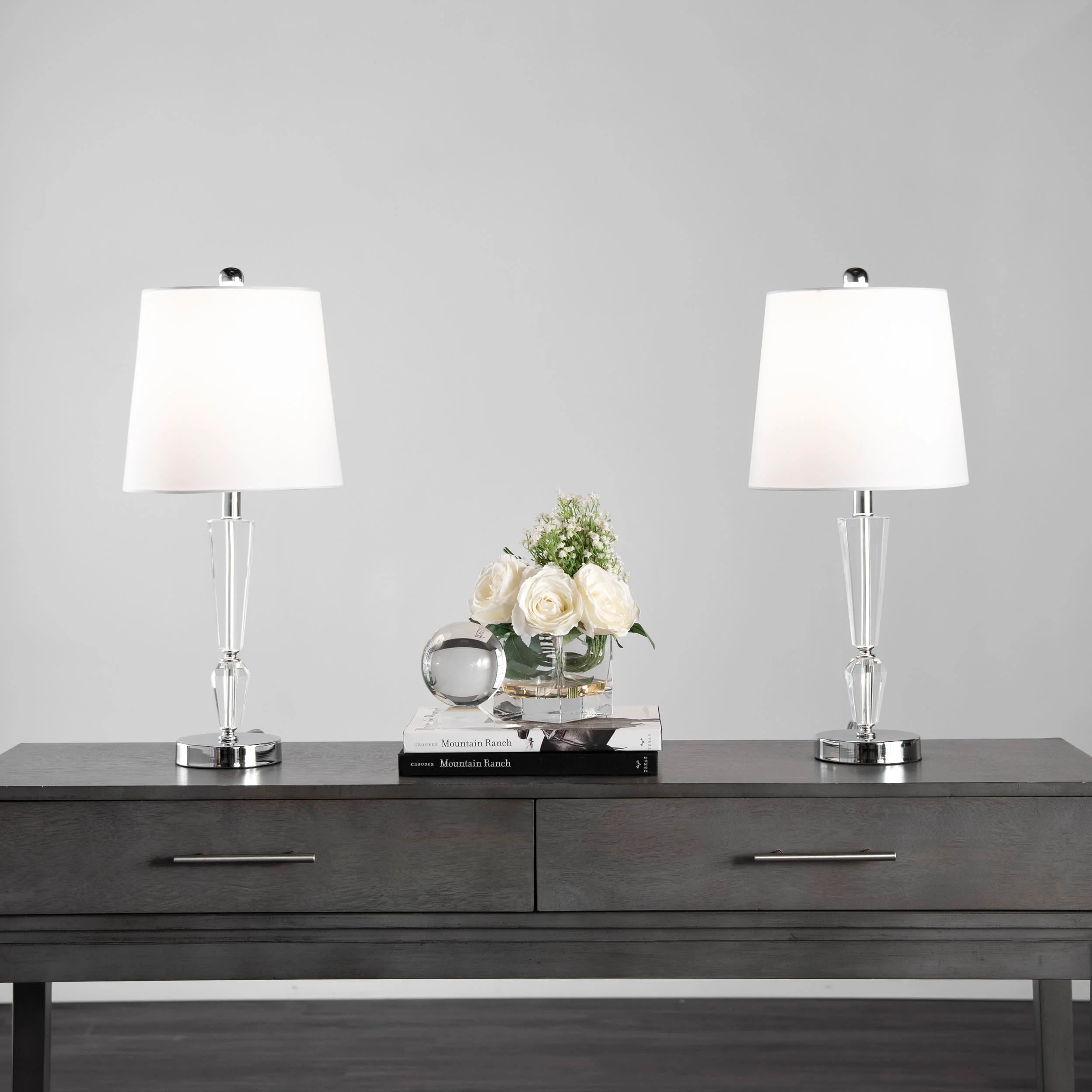 21-inch Crystal Tapered Spire Table Lamp | Clear - Image 2