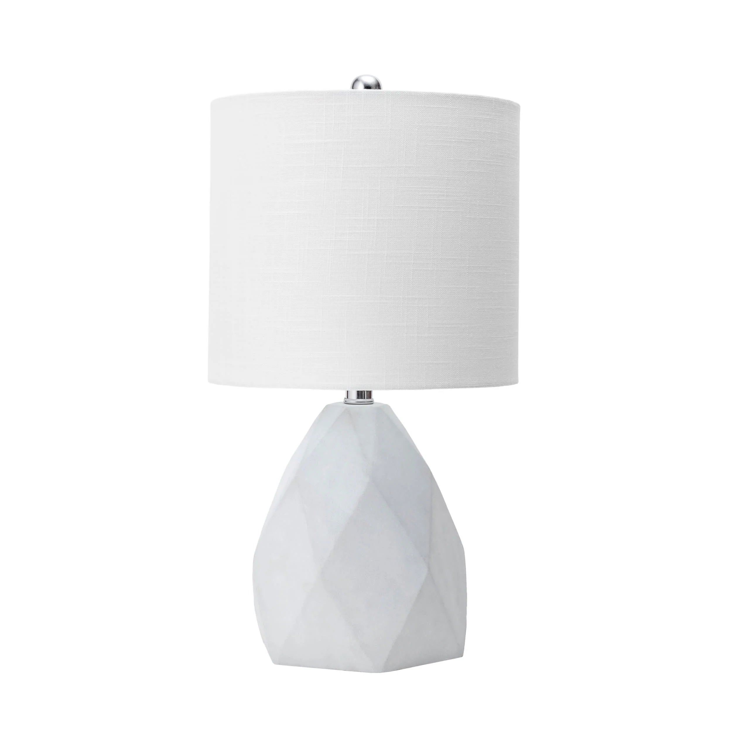 21-inch Polished Cement Dome Table Lamp | Light Grey