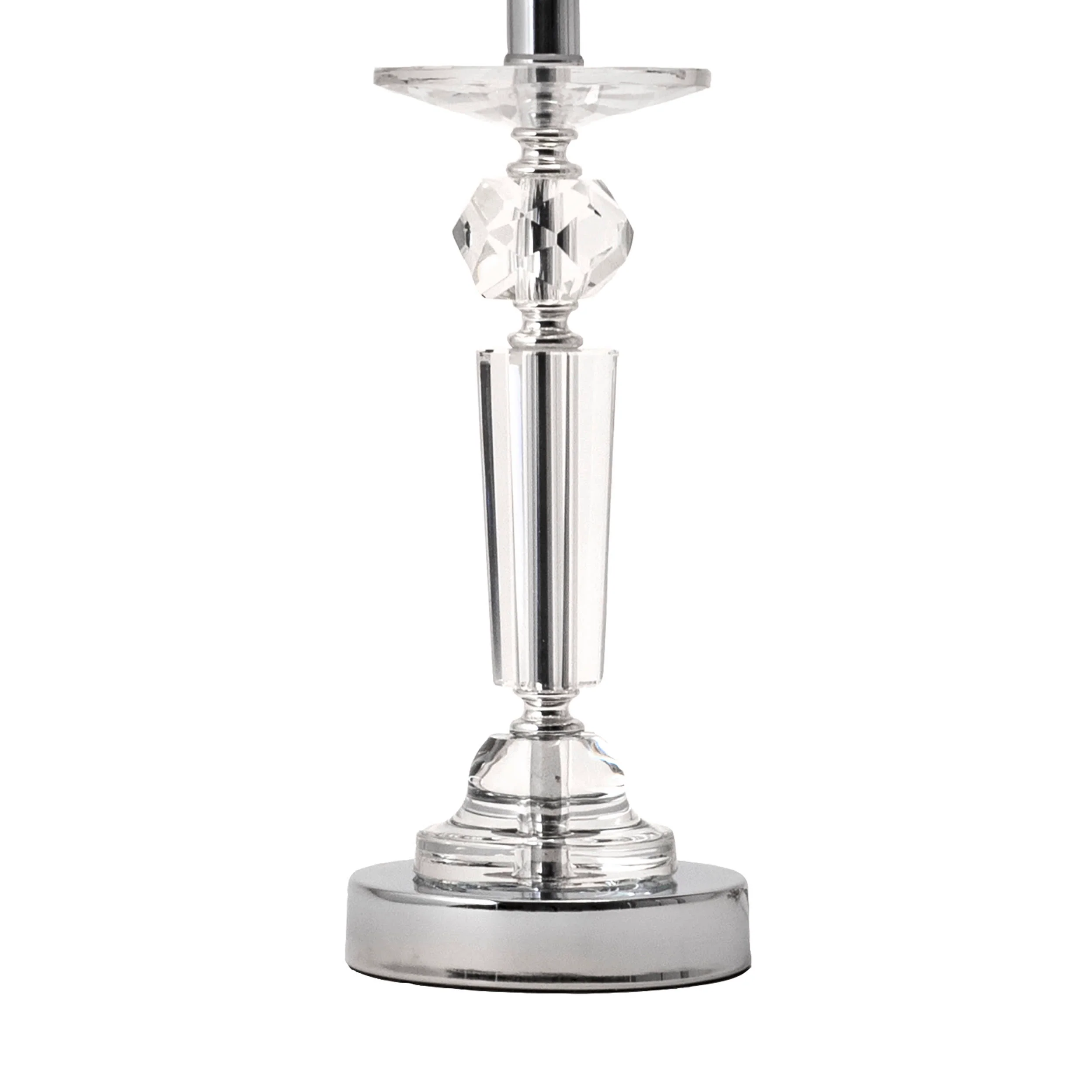 23-inch Crystal Crowned Column Table Lamp | Clear - Image 3