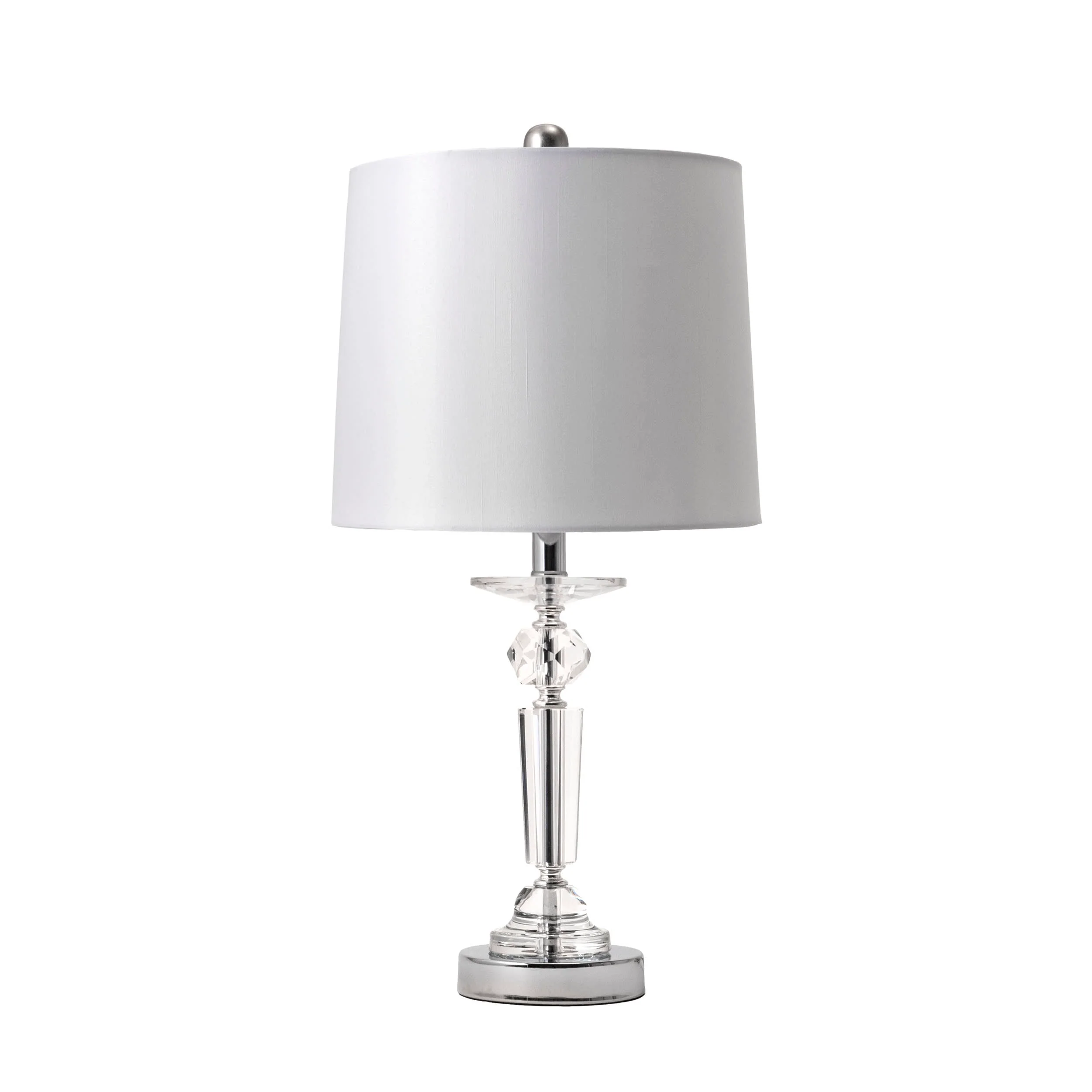 23-inch Crystal Crowned Column Table Lamp | Clear - Image 4