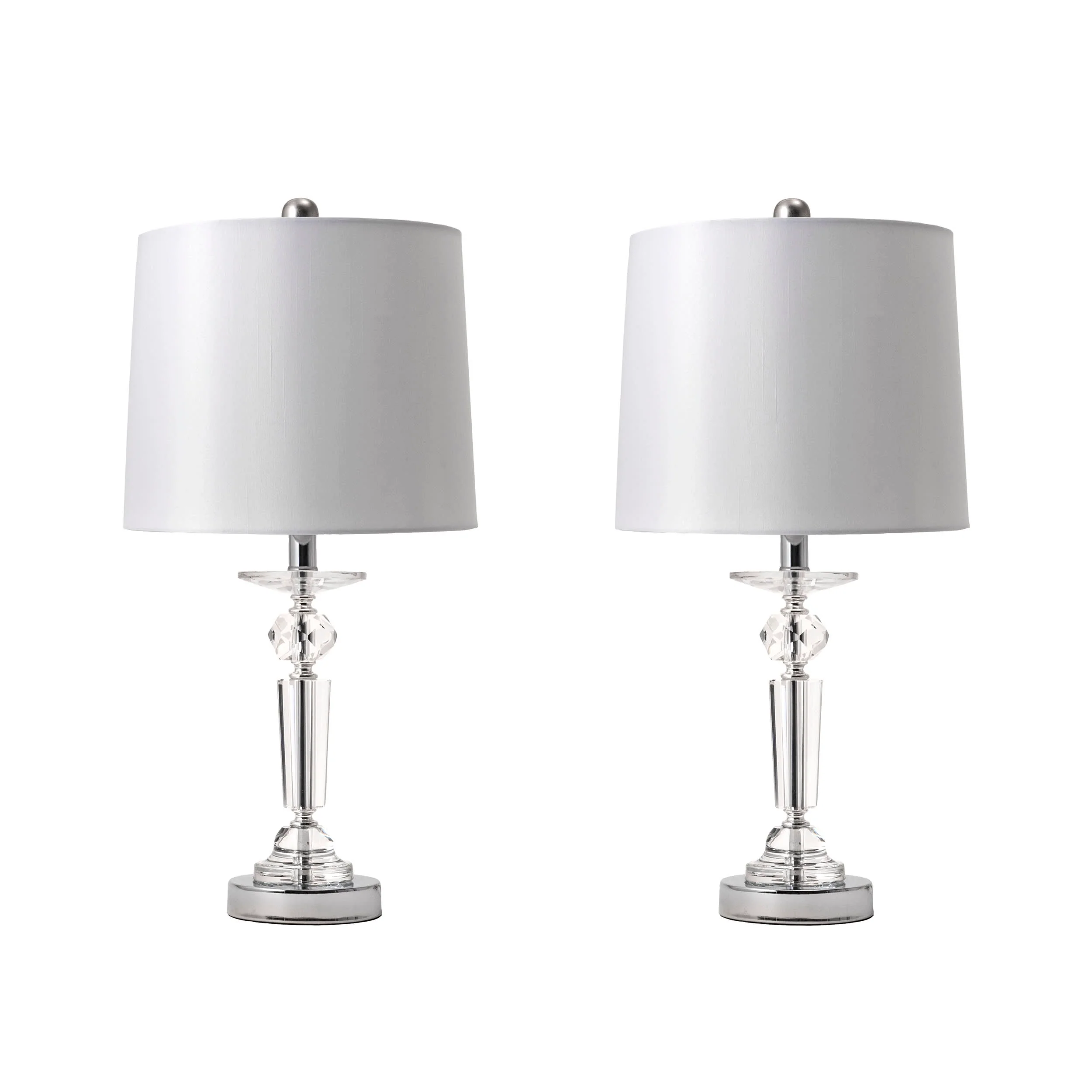 23-inch Crystal Crowned Column Table Lamp | Clear - Image 5