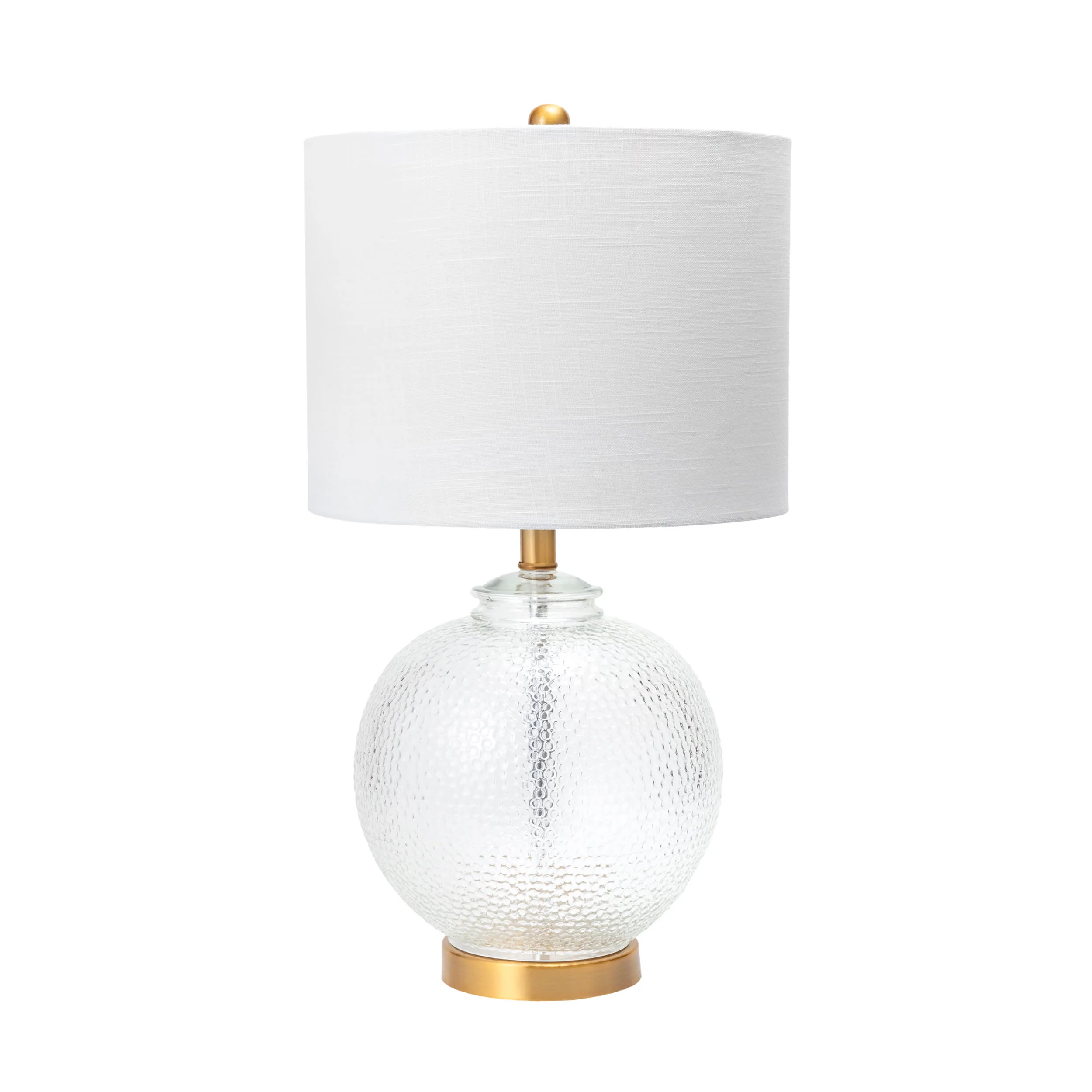 23-inch Glass Oriental Vase Table Lamp | Brass