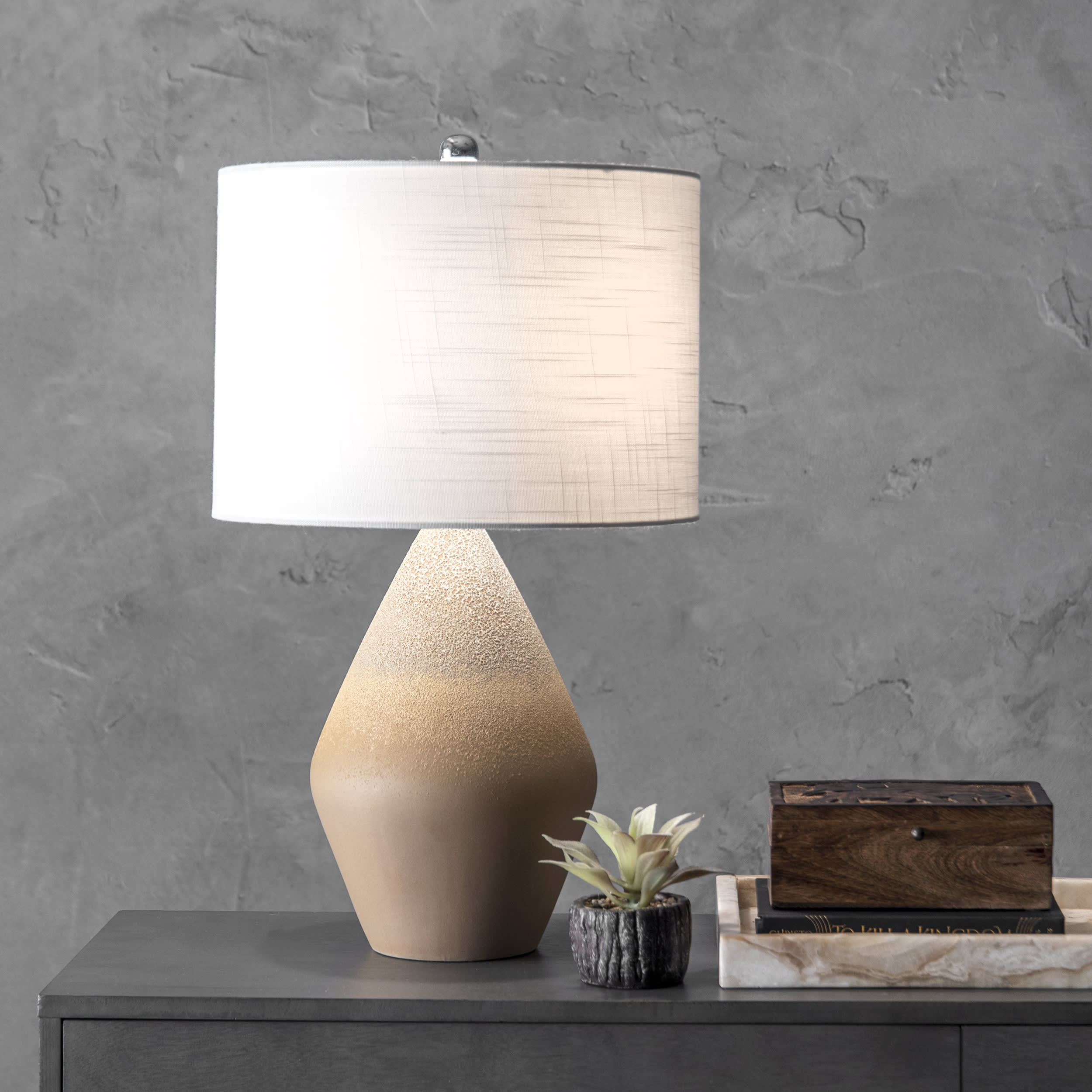 24-inch Ombre Glass Vase Table Lamp | Antique - Image 2