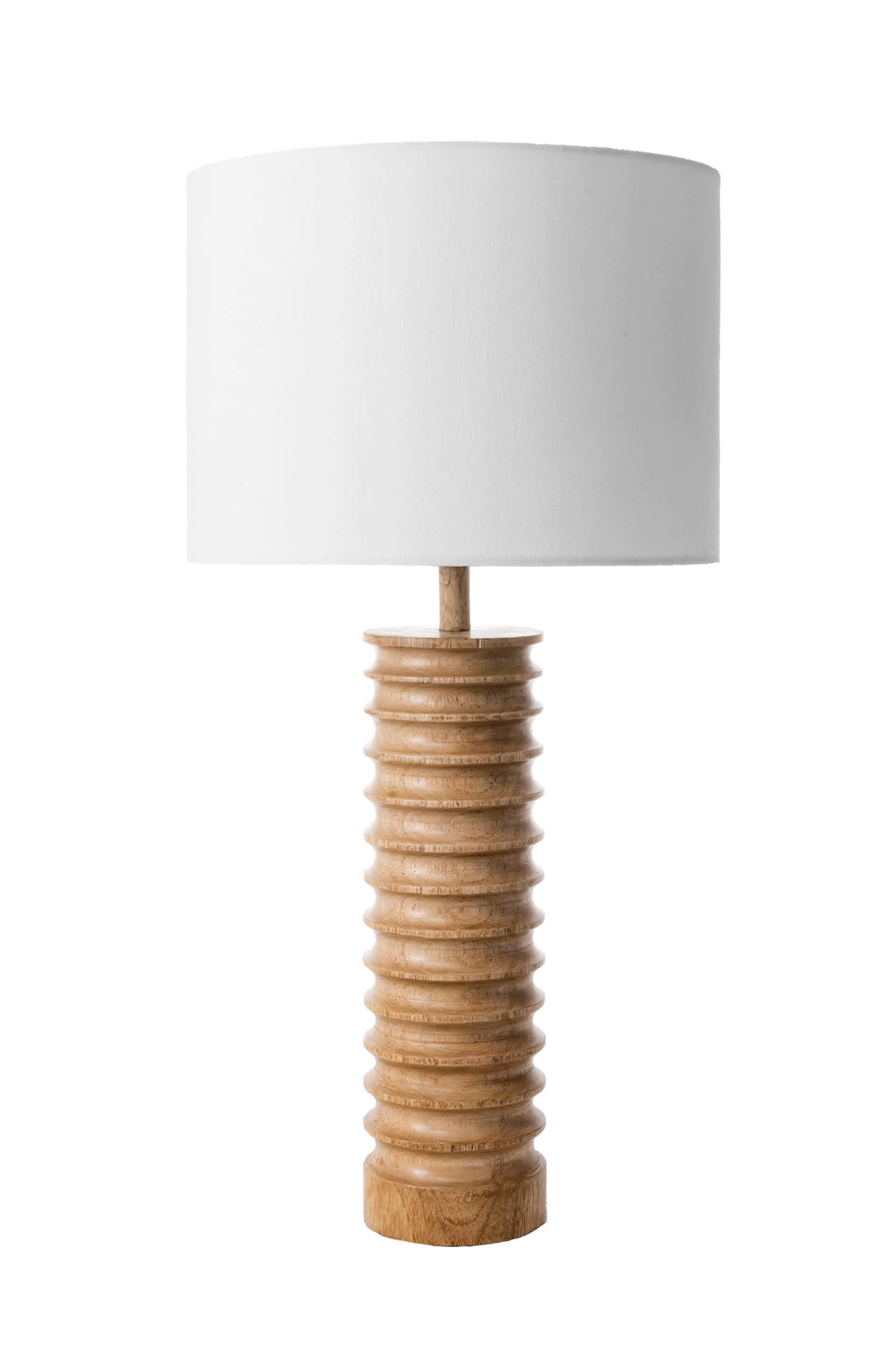 25-inch Andromeda Wood Spiral Table Lamp | Natural