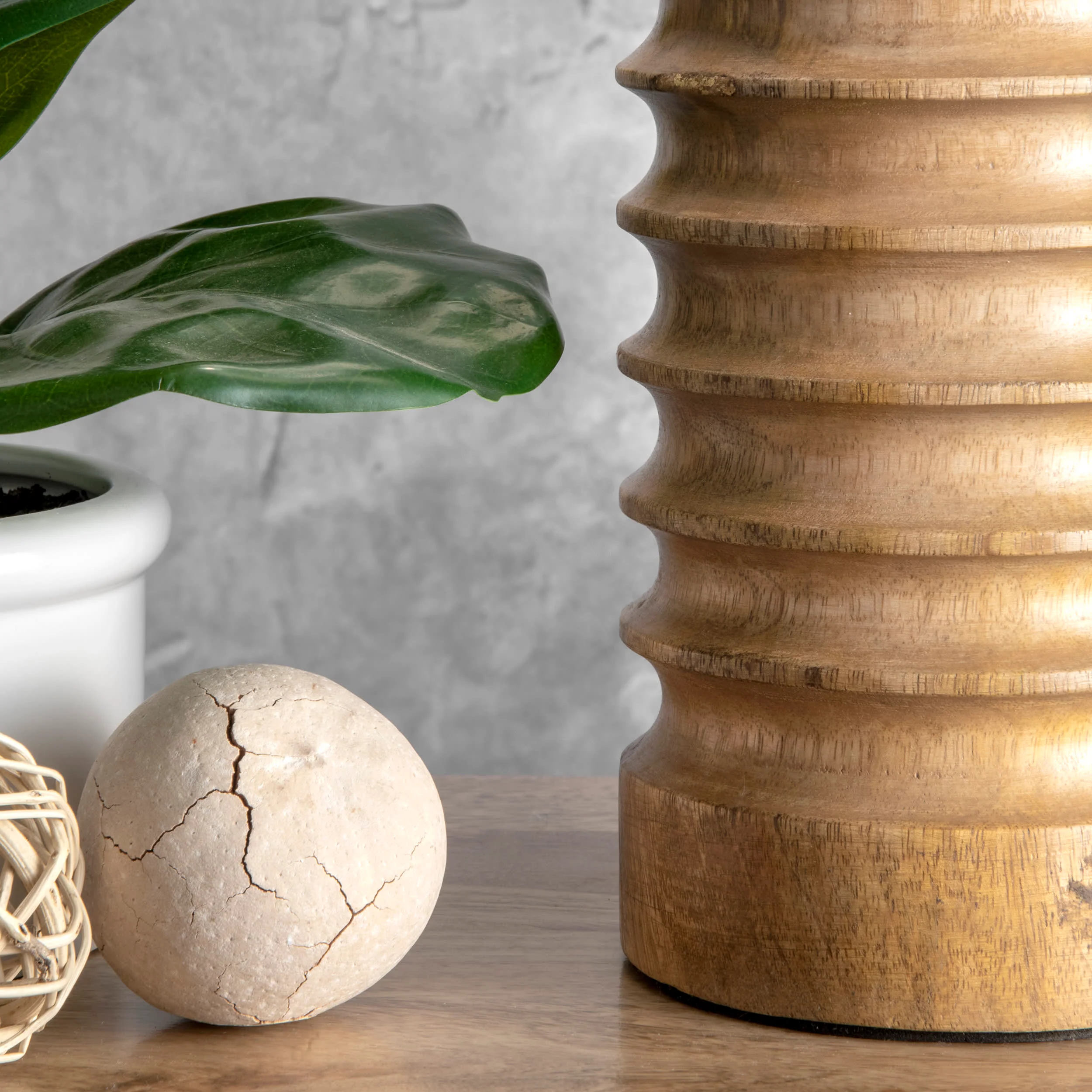 25-inch Andromeda Wood Spiral Table Lamp | Natural - Image 3