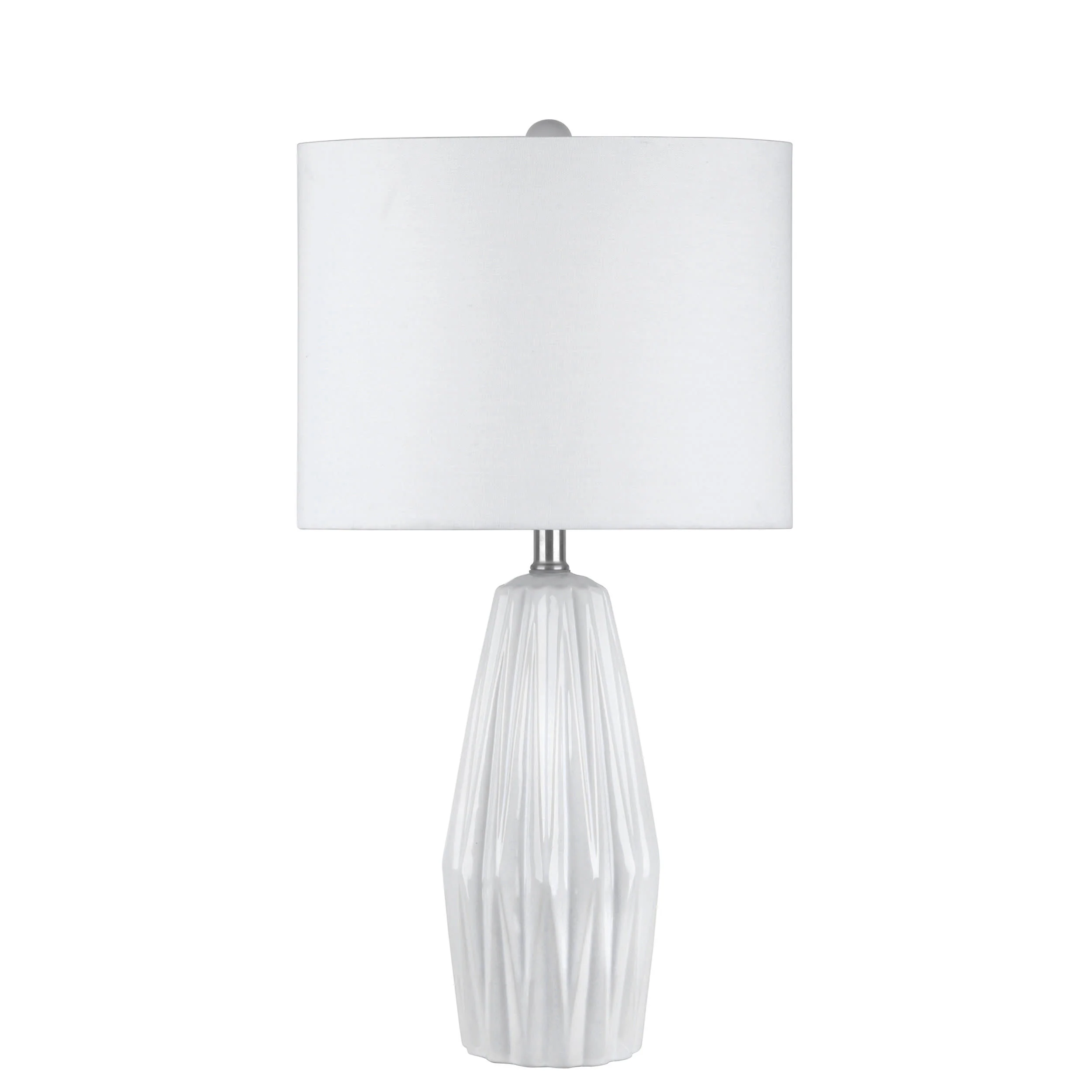 25-Inch Eva Ceramic Table Lamp | White