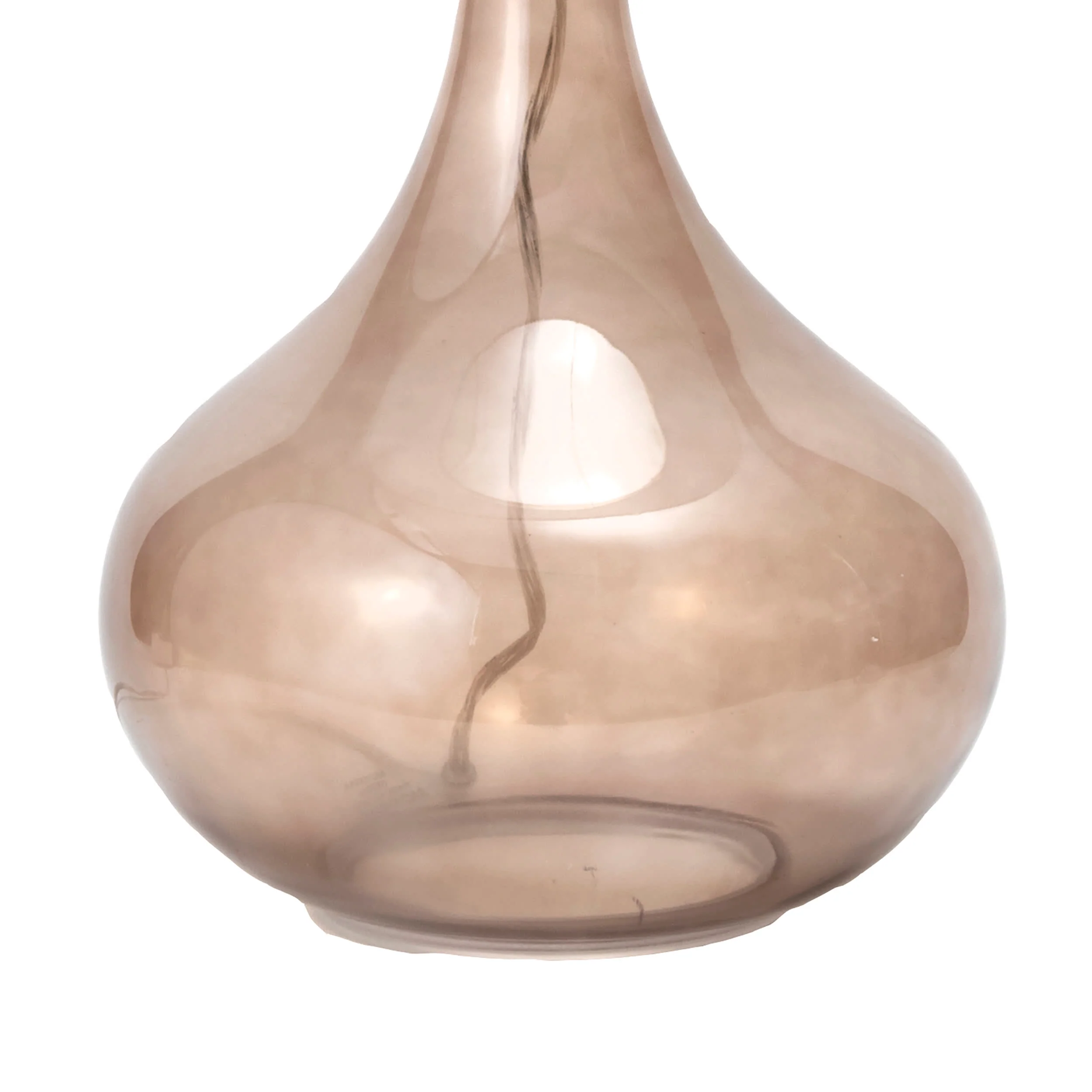 26-inch Glazed Glass Gourd Table Lamp | Amber - Image 3