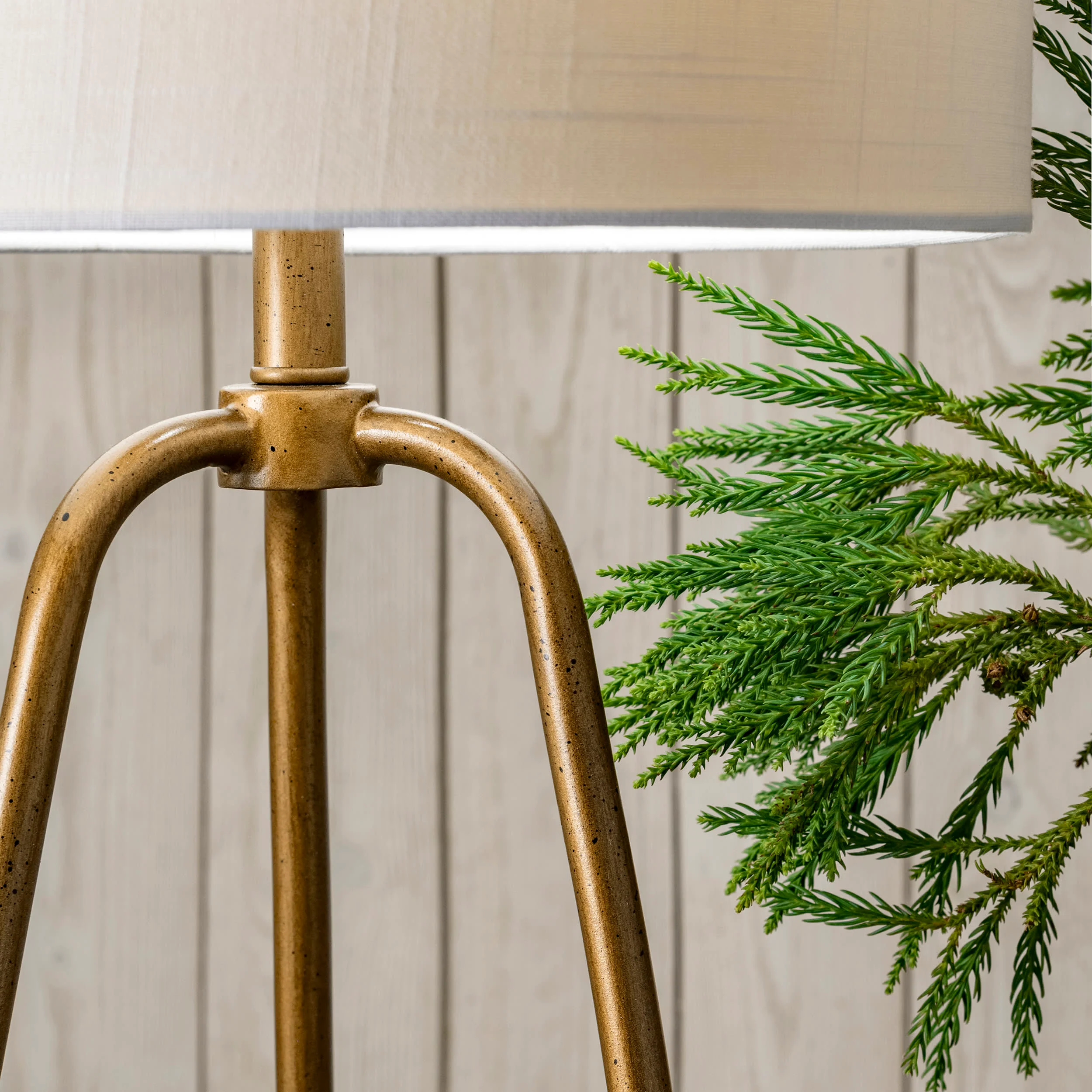 26-inch Metal Industrial Tripod Table Lamp | Brass - Image 4