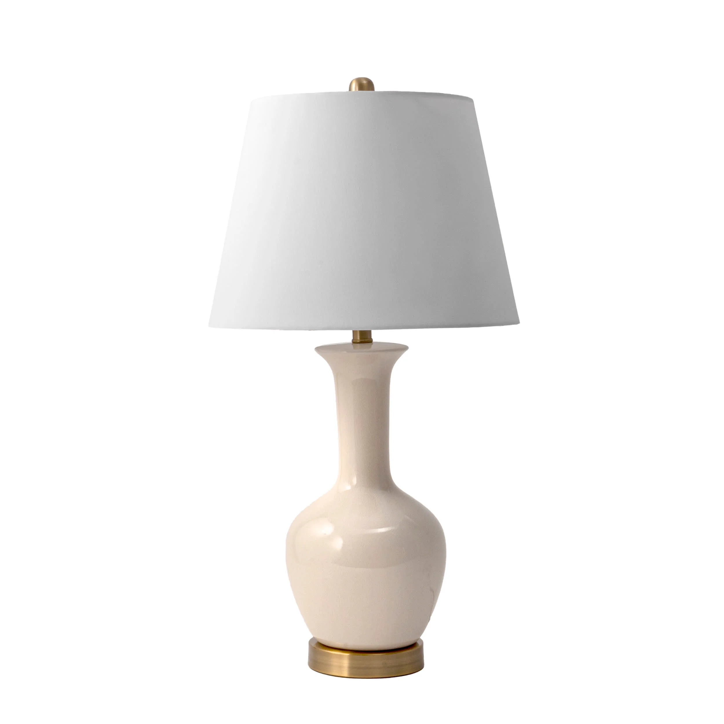 27-inch Ceramic Crane Vase Table Lamp | Ivory - Image 4