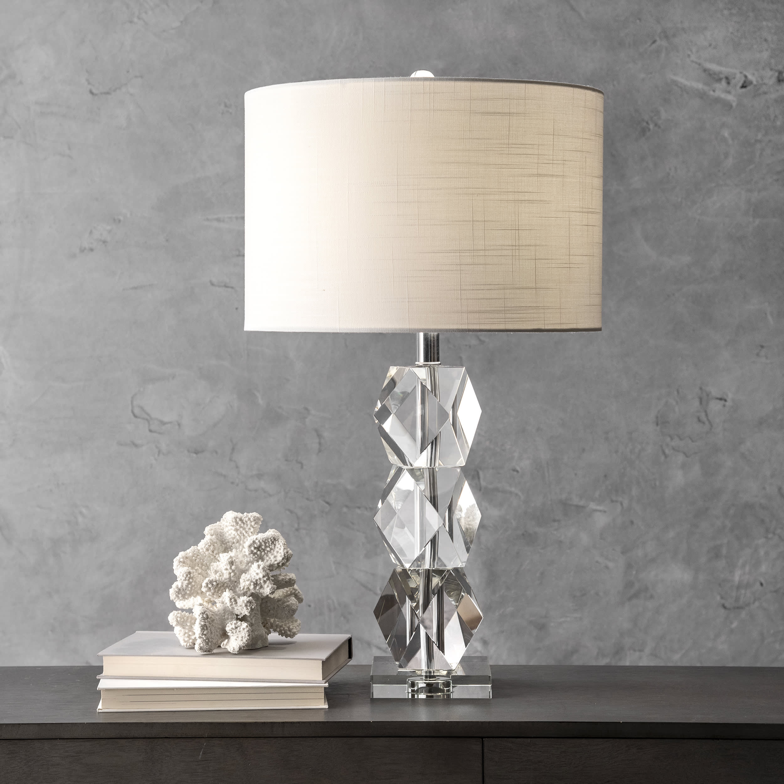 27-inch Crystal on the Rocks Table Lamp | Clear - Image 2
