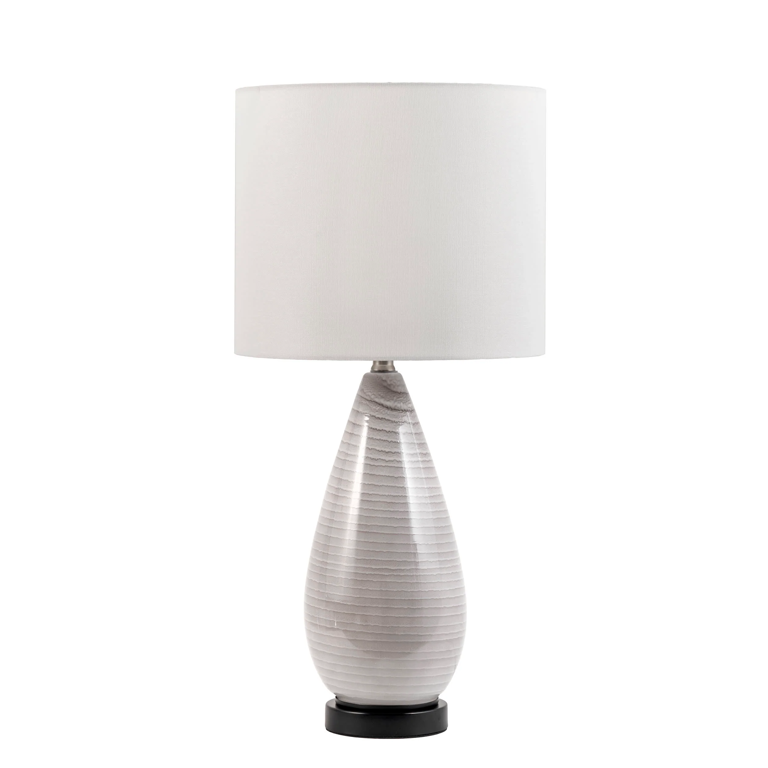 27-inch Whitney Glass Table Lamp | Grey