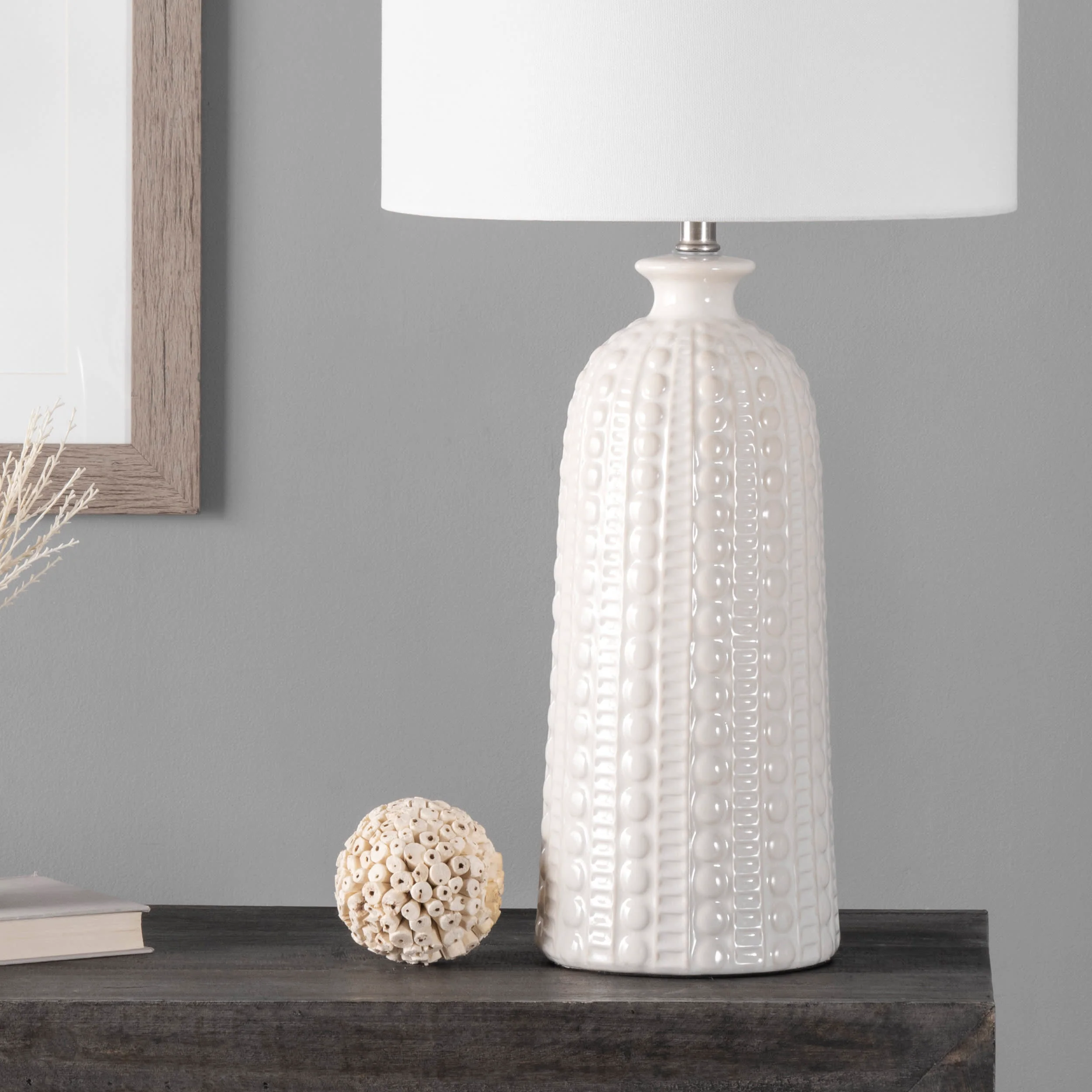 30-inch Polona Ceramic Table Lamp | Cream - Image 5