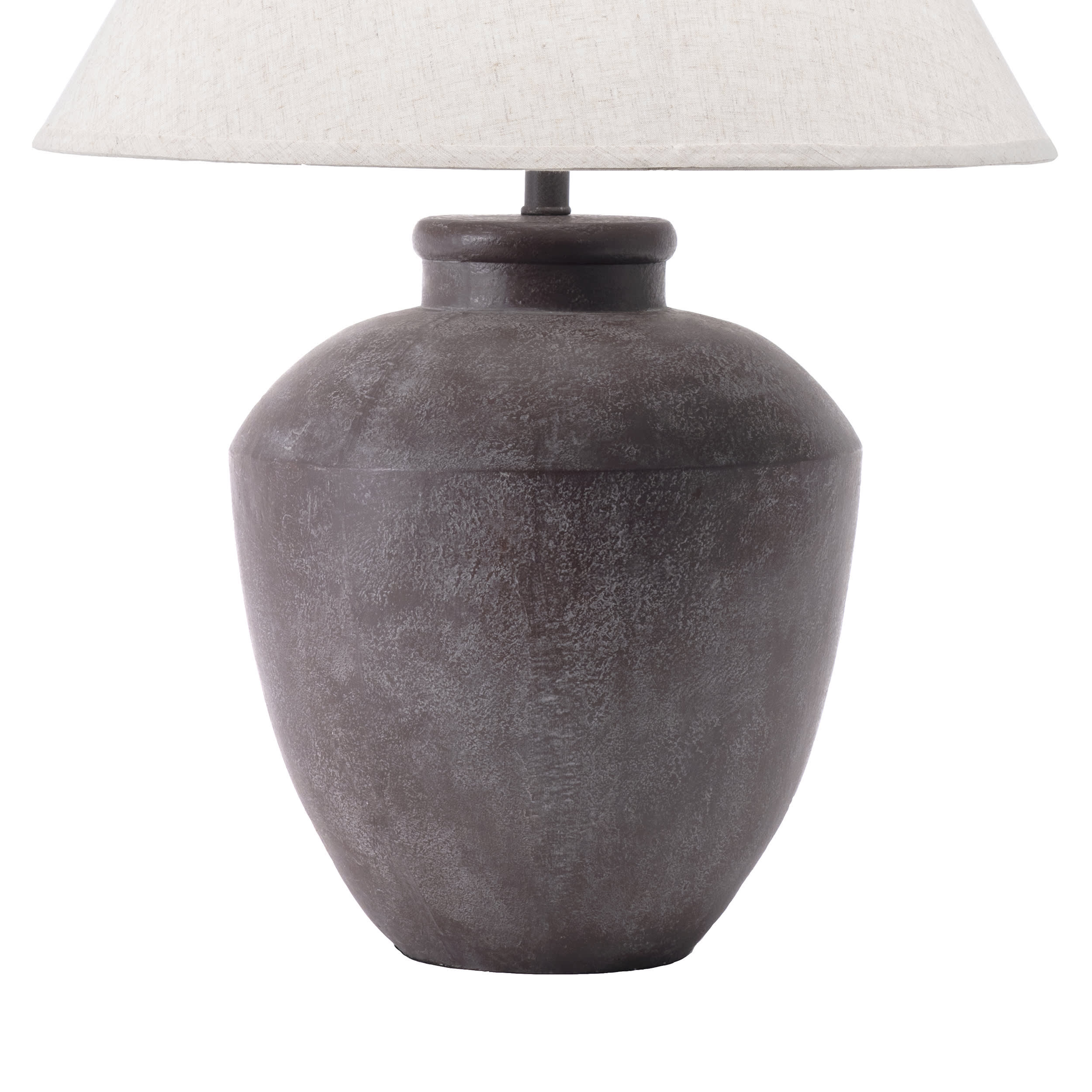 30-inch Vintage Resin Urn Table Lamp | Brown - Image 3