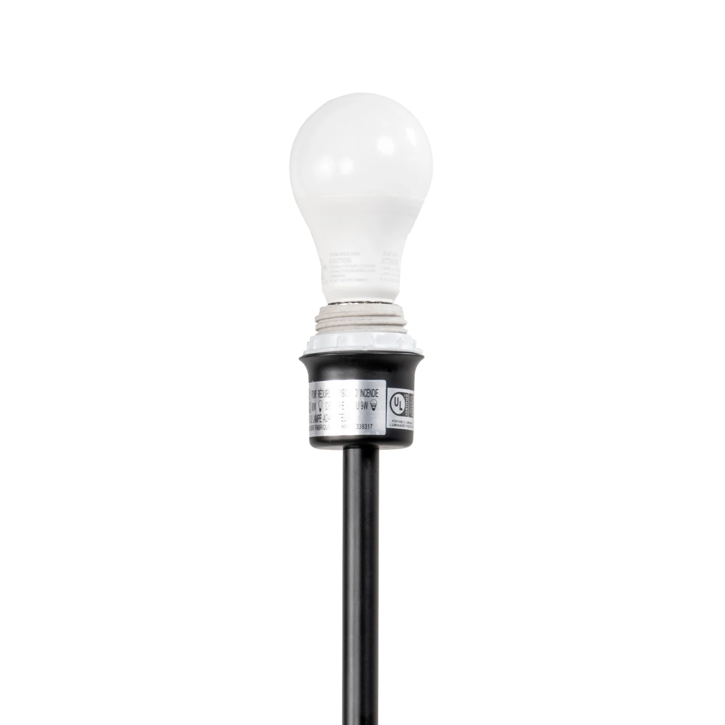 38-inch Iron Torchiere Industrial Table Lamp | Black - Image 4
