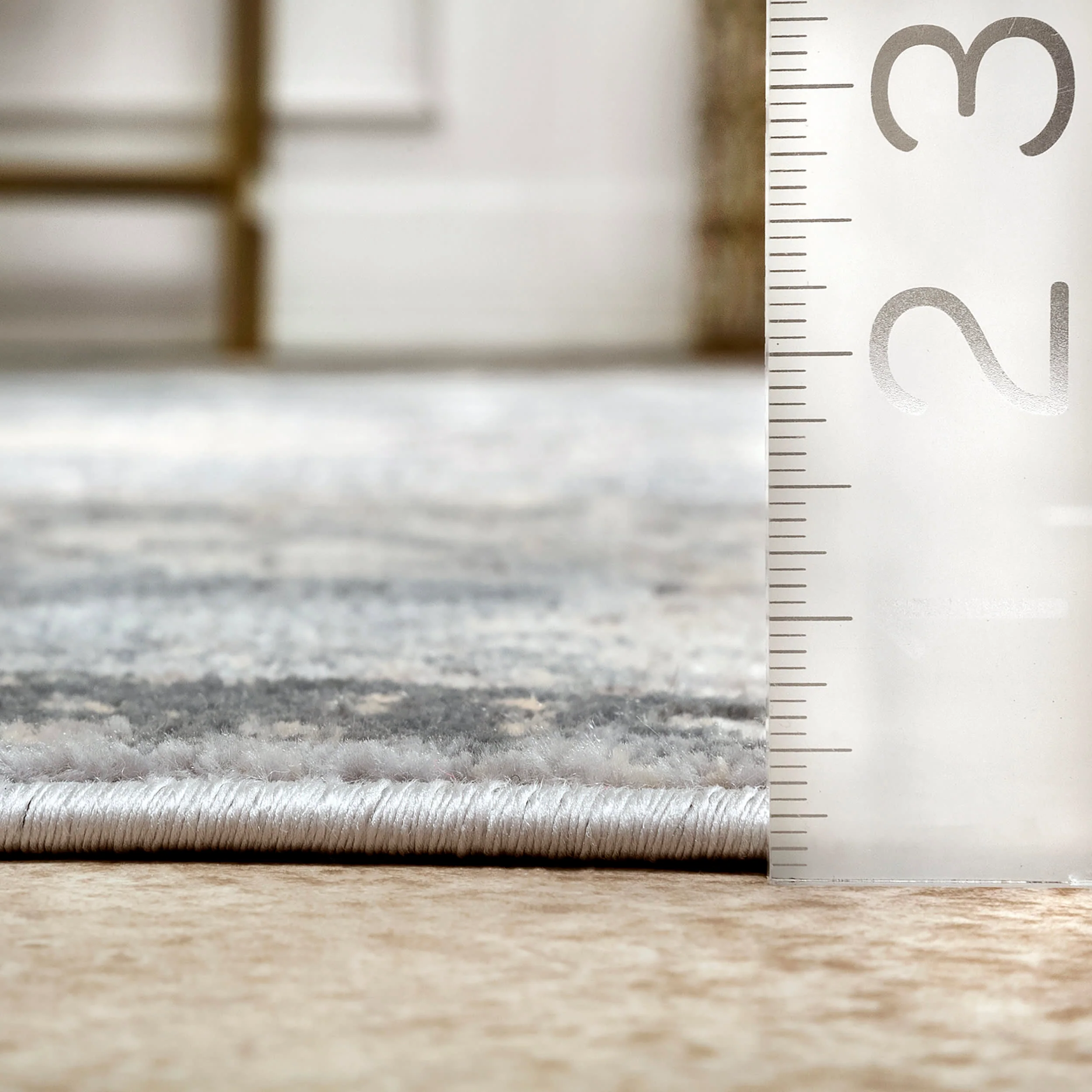 Abstract Bubbles Rug | Grey - Image 5