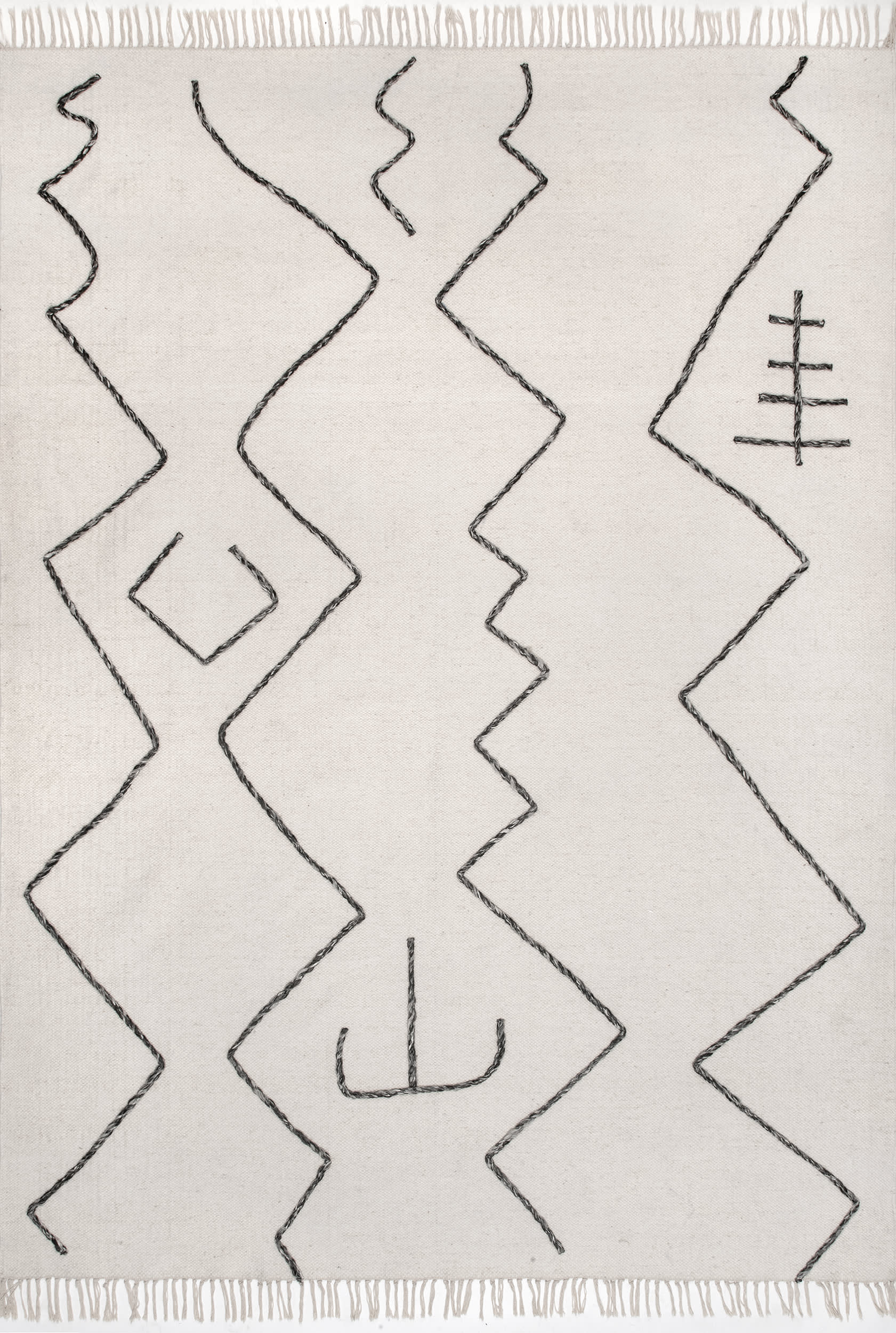 Abstract Graphic Rug | Ivory