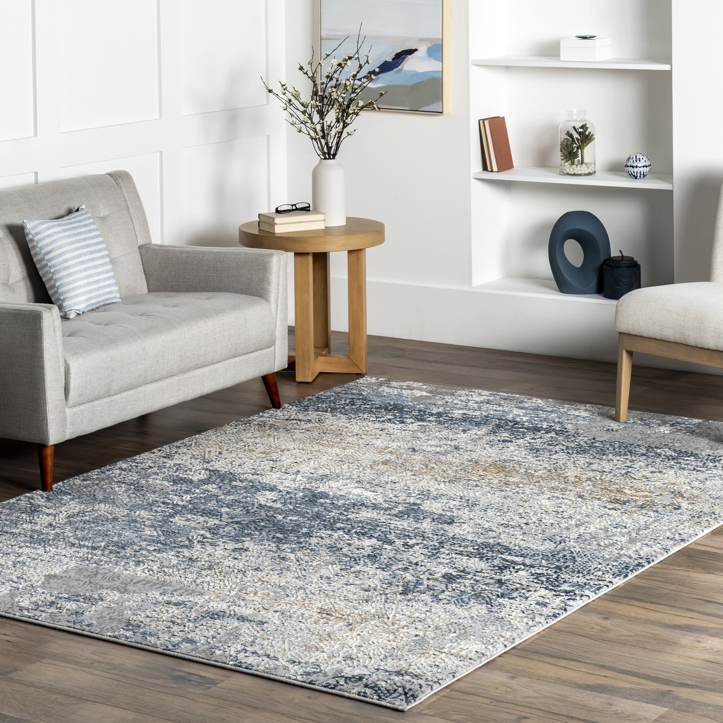 Abstract Jungle Rug | Blue - Image 2