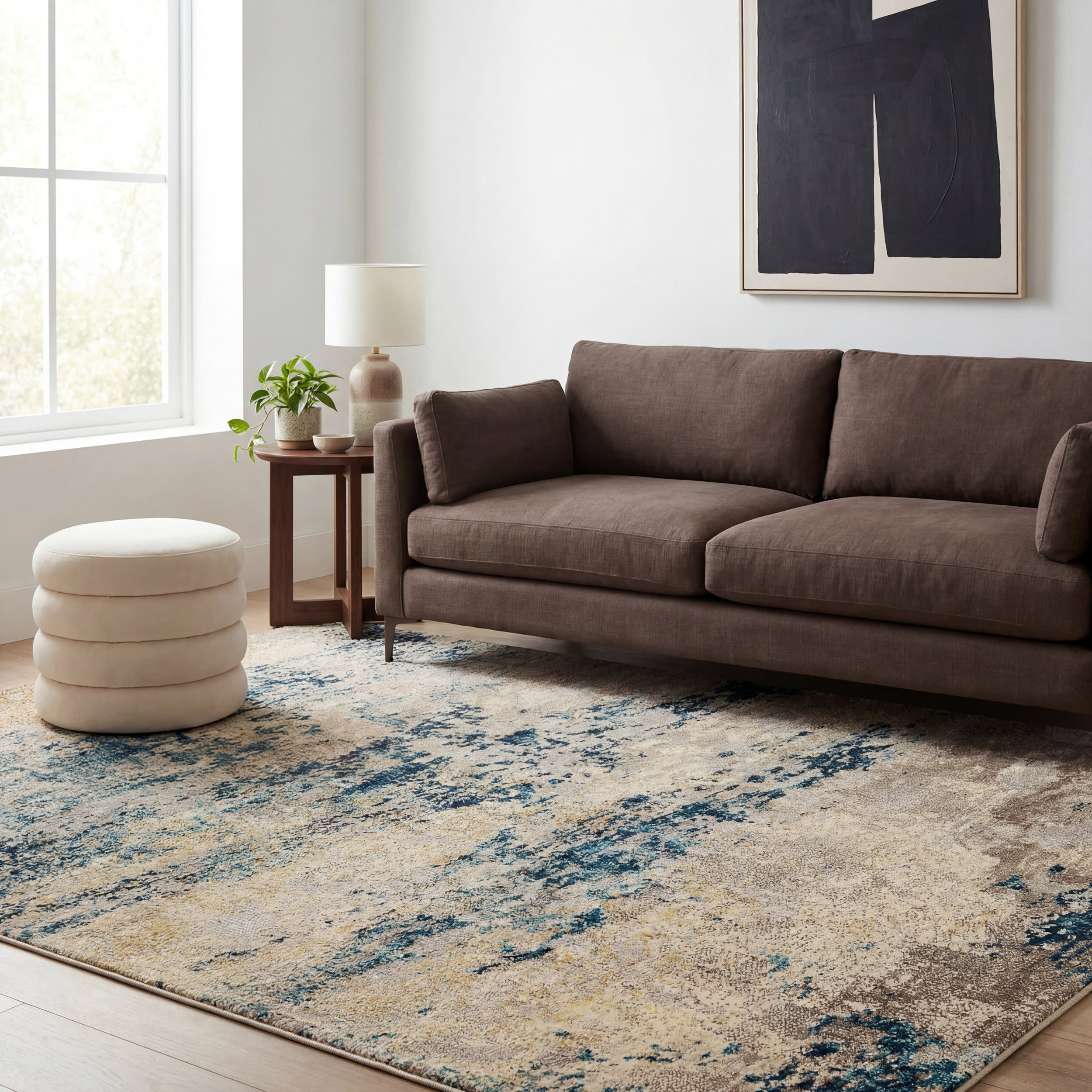 Abstract Nebula Rug | Blue - Image 5