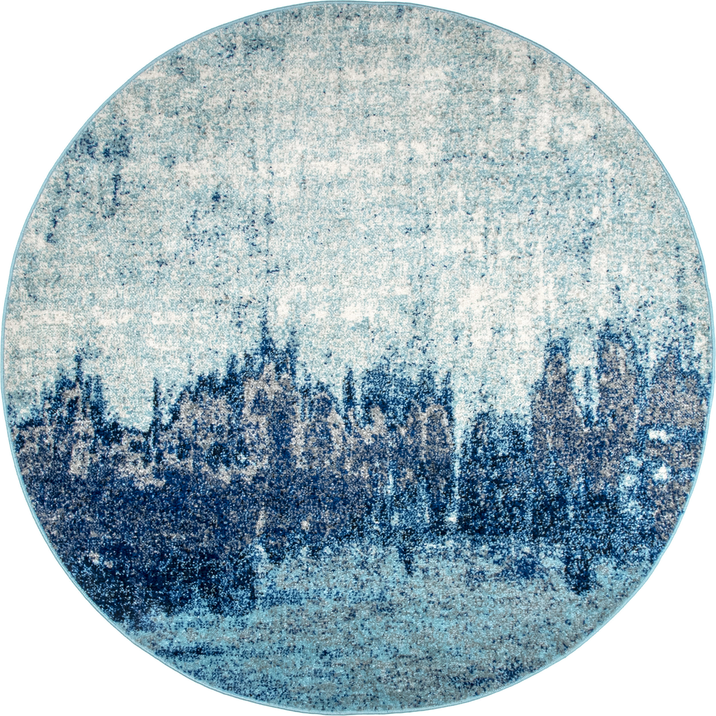 Abstract Rainfall Rug | Blue