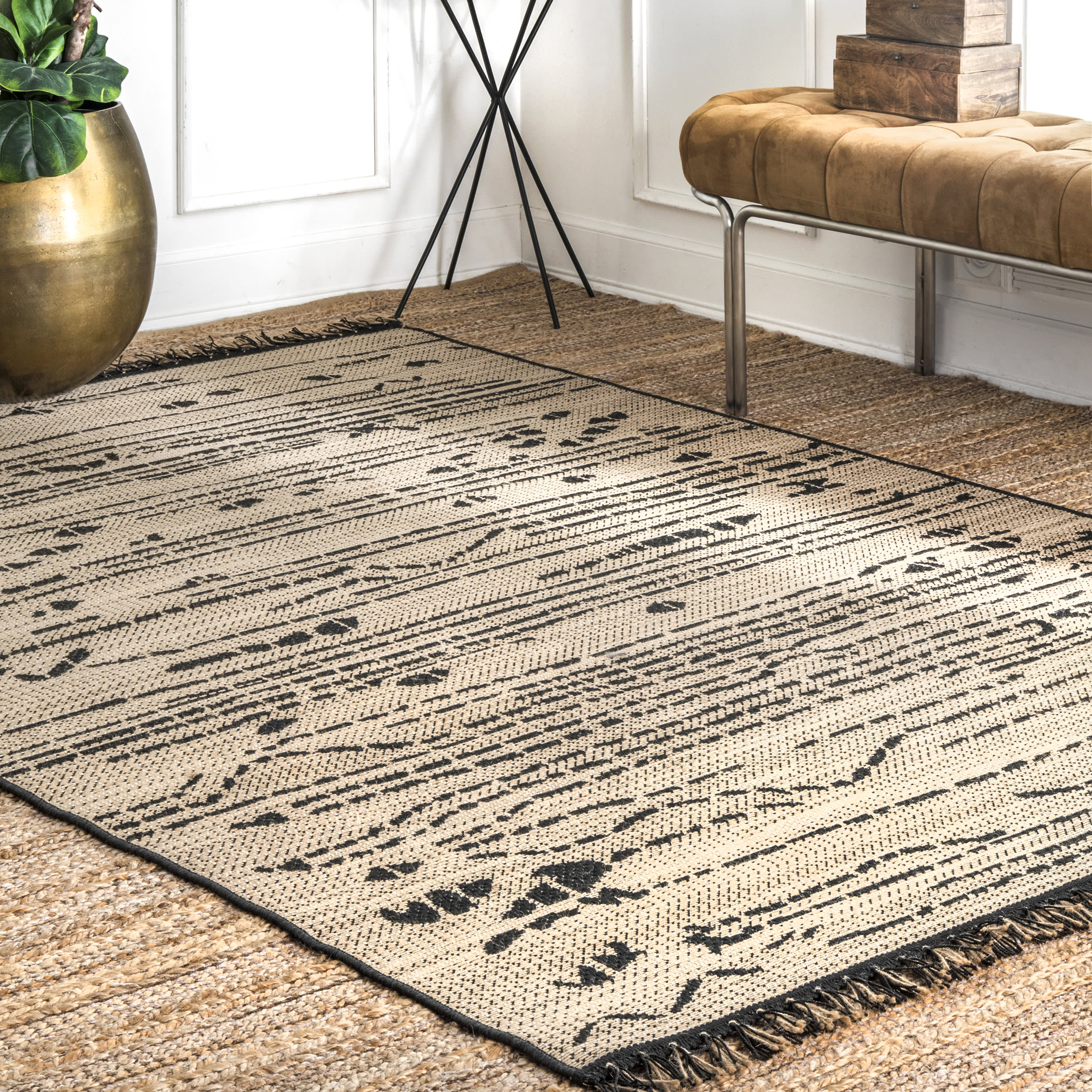 Abstract Treasure Rug | Black - Image 2