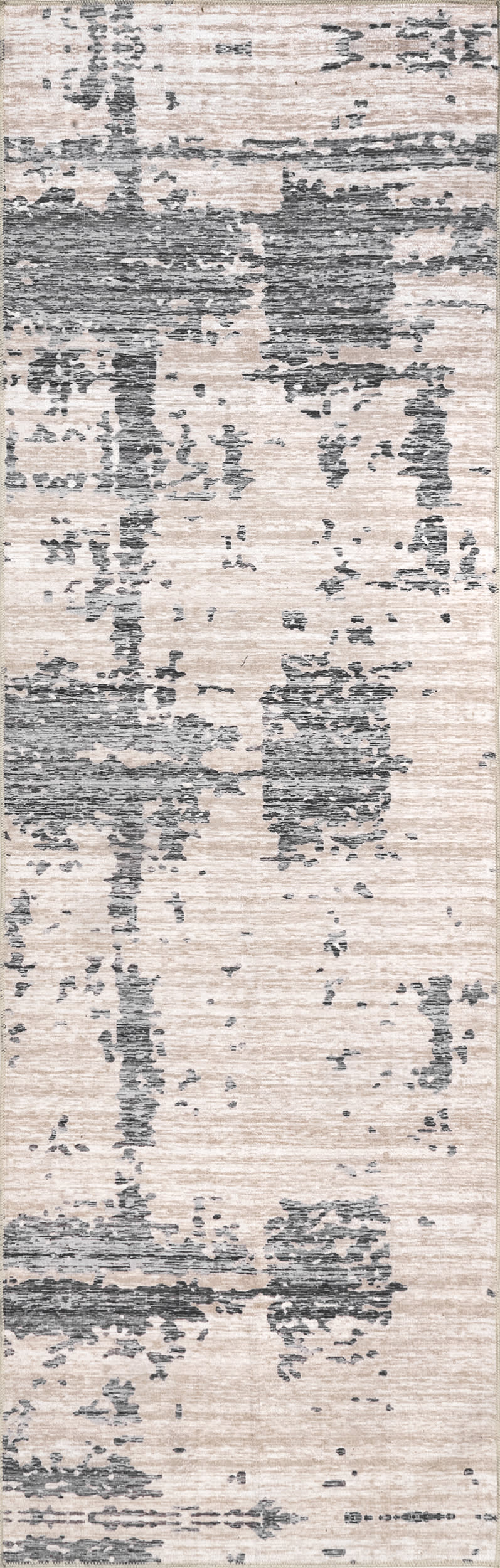 Abstract Washable Rug | Grey