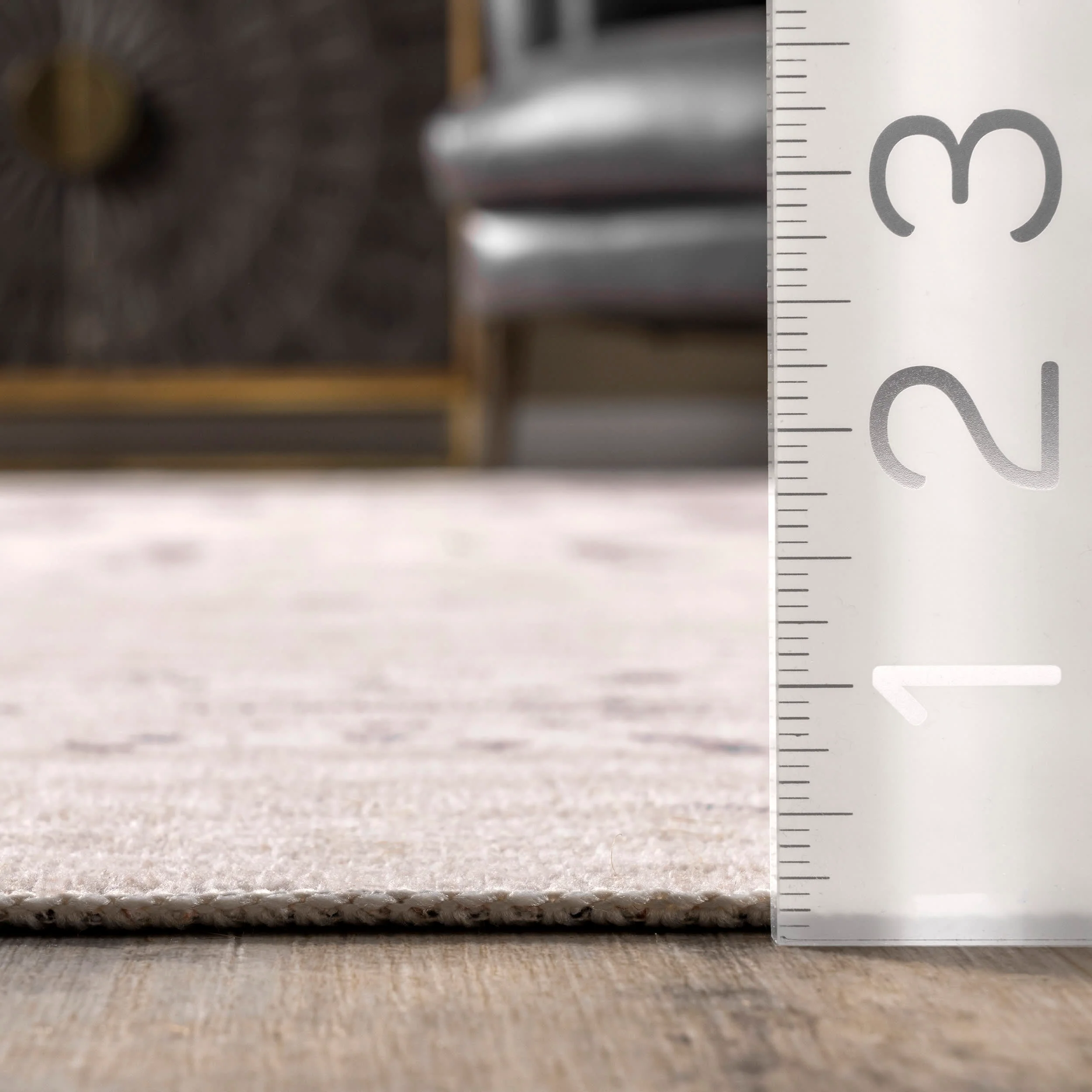 Abstract Washable Rug | Grey - Image 5