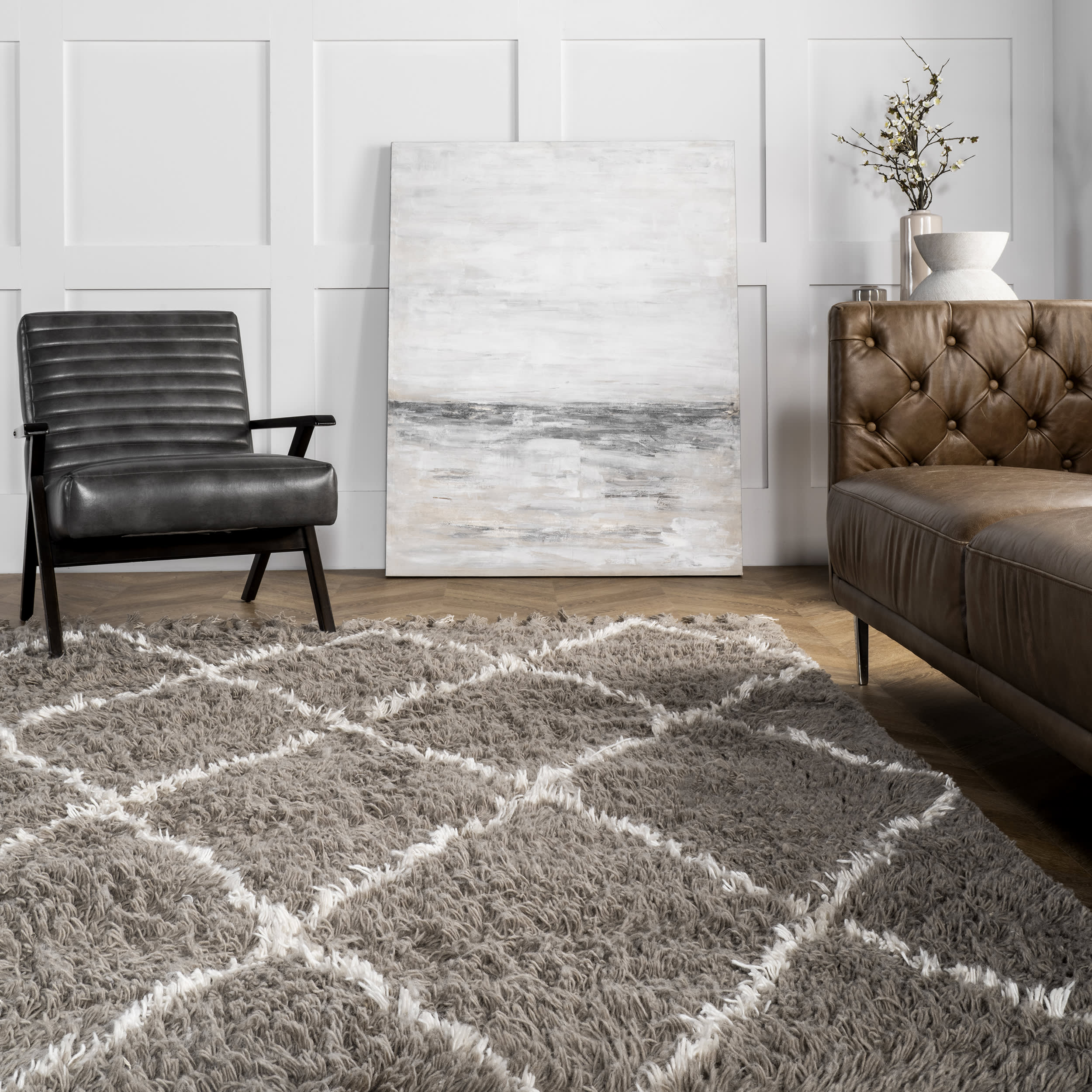 Adair Shag Rug | Grey - Image 4