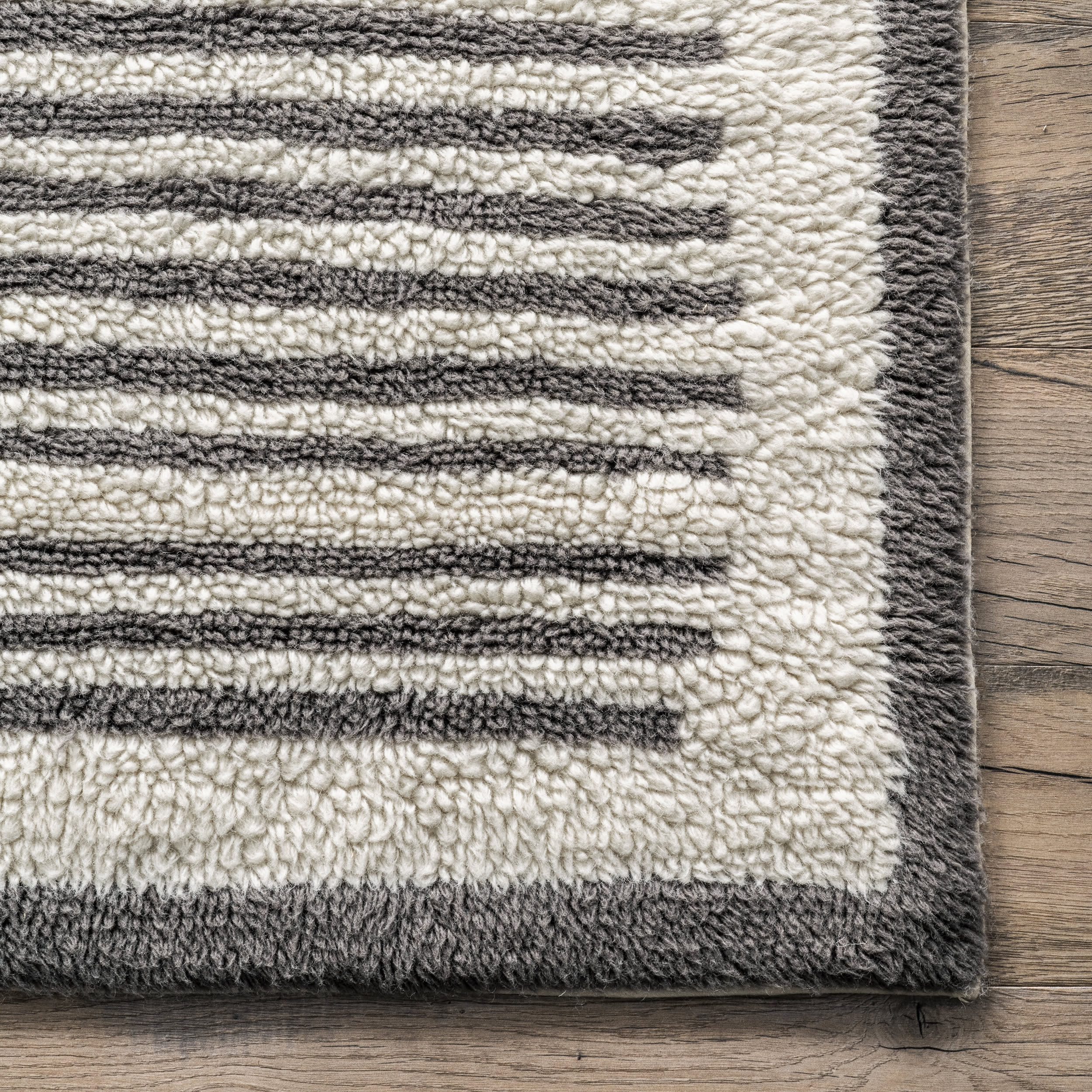 Addison Wool Pinstripe Washable Rug | Ivory - Image 3