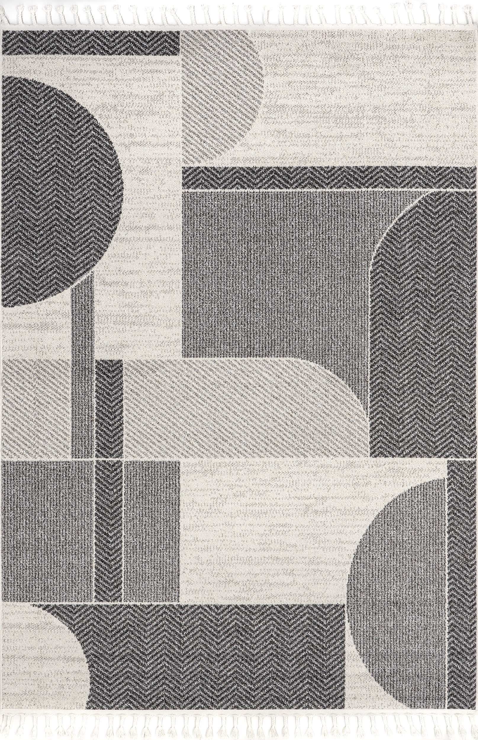 Adessa Classic Lattice Rug | Light Grey