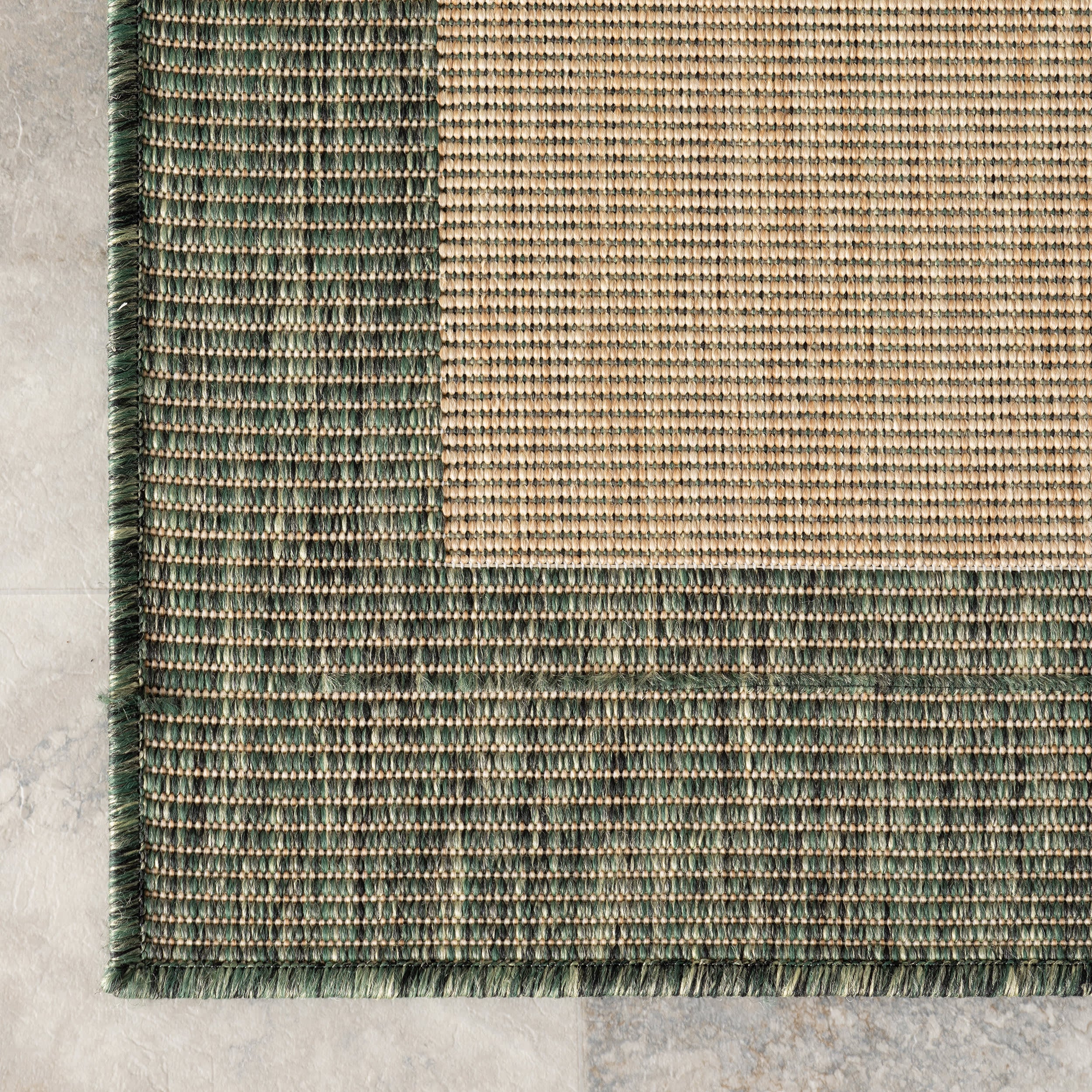 Aila Abstract Geometric Indoor/Outdoor Rug | Green - Image 4