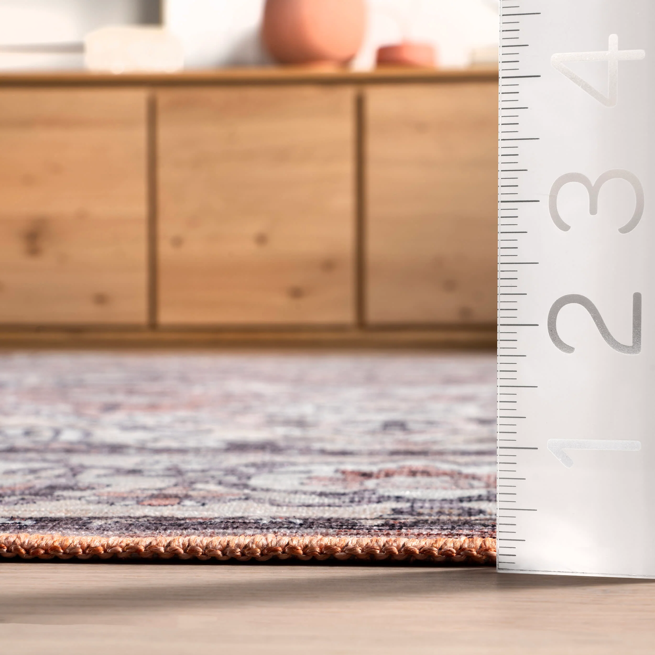 Ailish Botanical Washable Rug | Blush - Image 5
