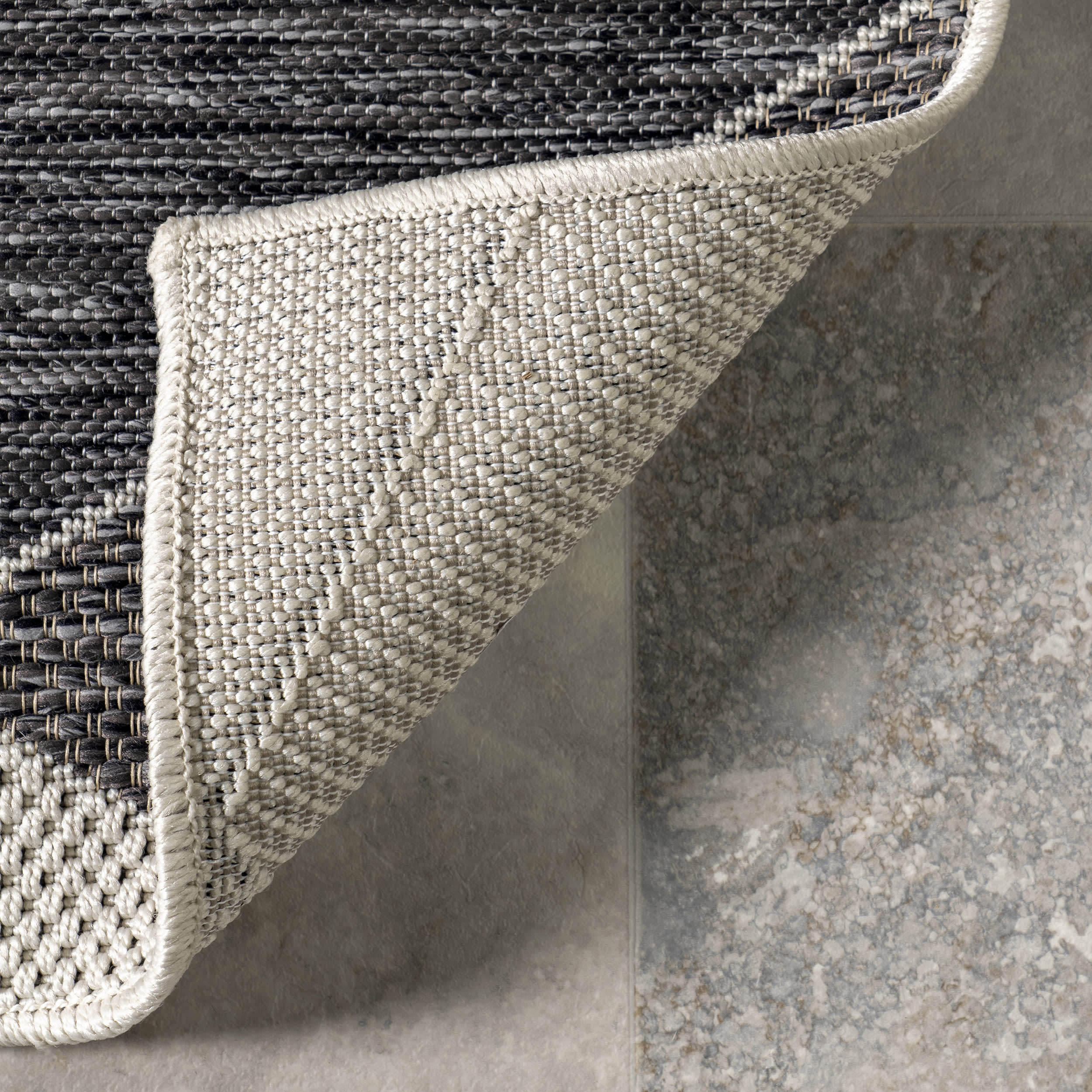 Akaila Kaleidoscope Indoor/Outdoor Rug | Grey - Image 6