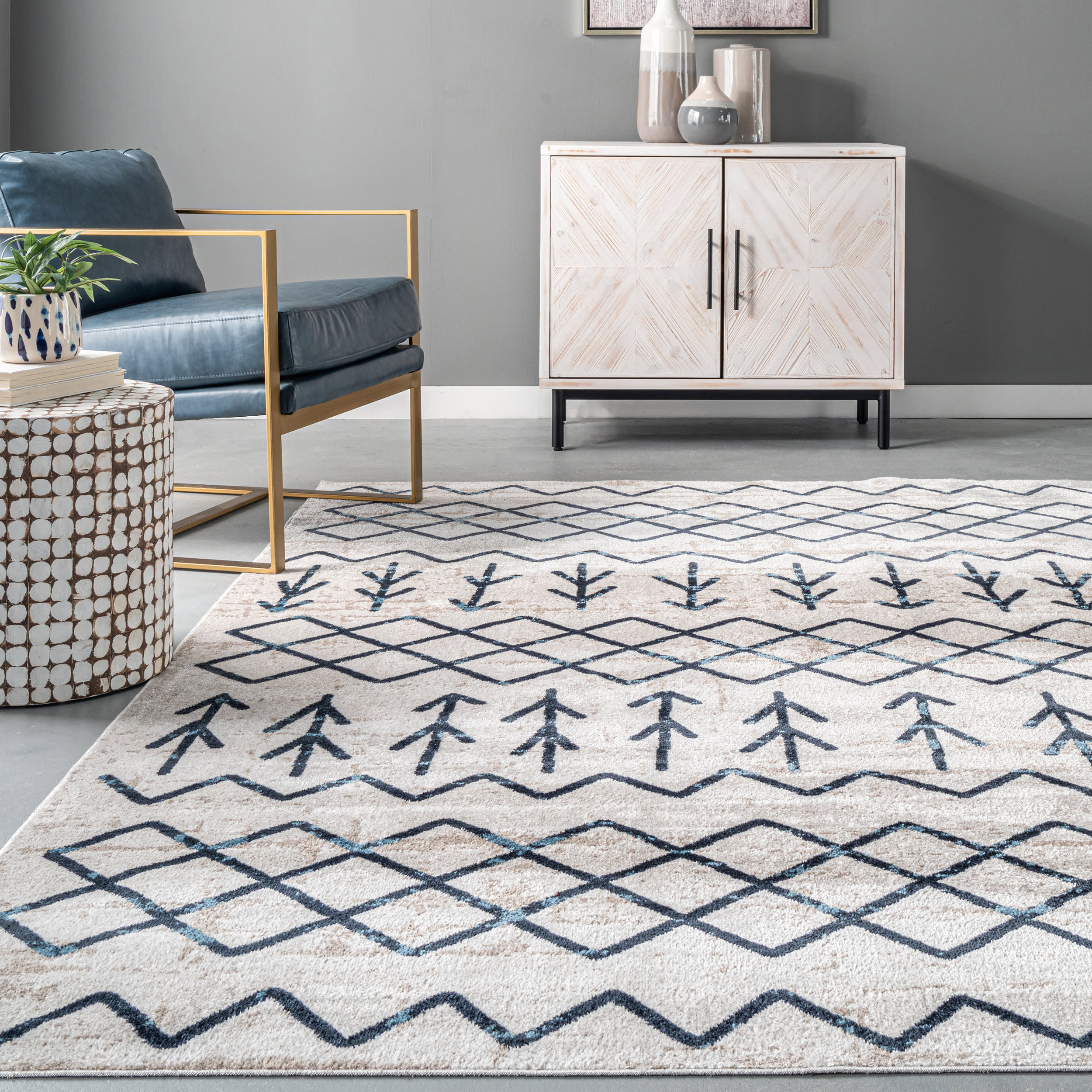 Alaina Washable Fence Rug | Beige - Image 4