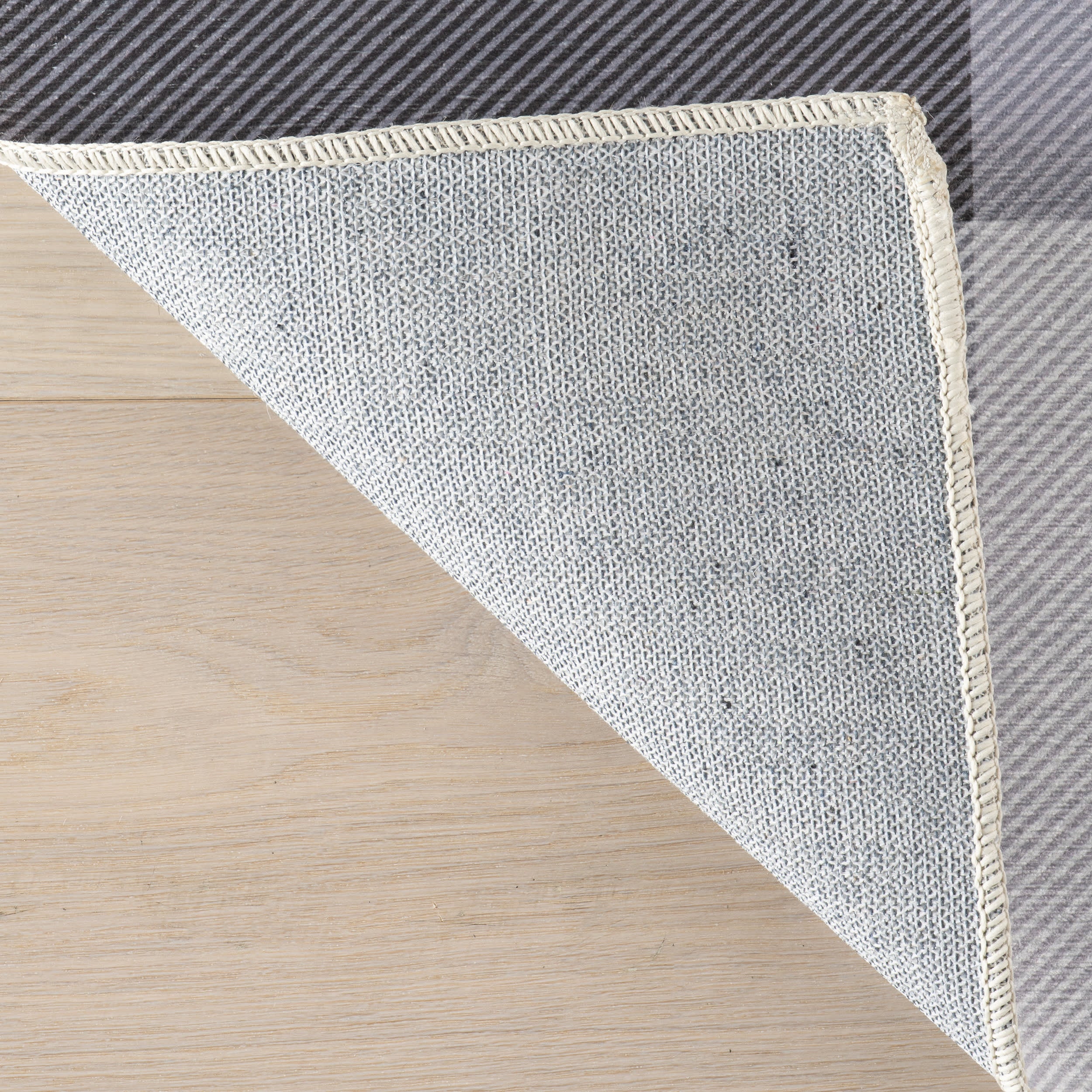 Alanna Buffalo Plaid Spill Proof Washable Rug | Grey - Image 7