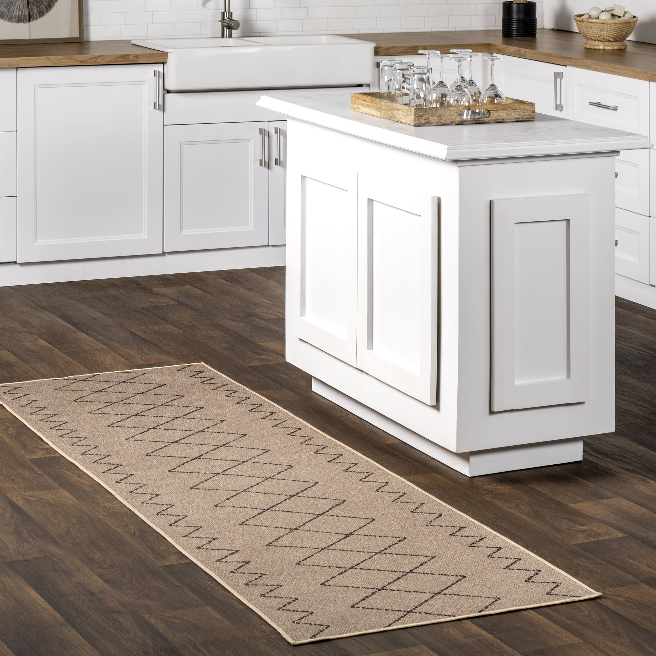 Alexandra Easy-Jute Washable Zig Zag Rug | Natural - Image 2