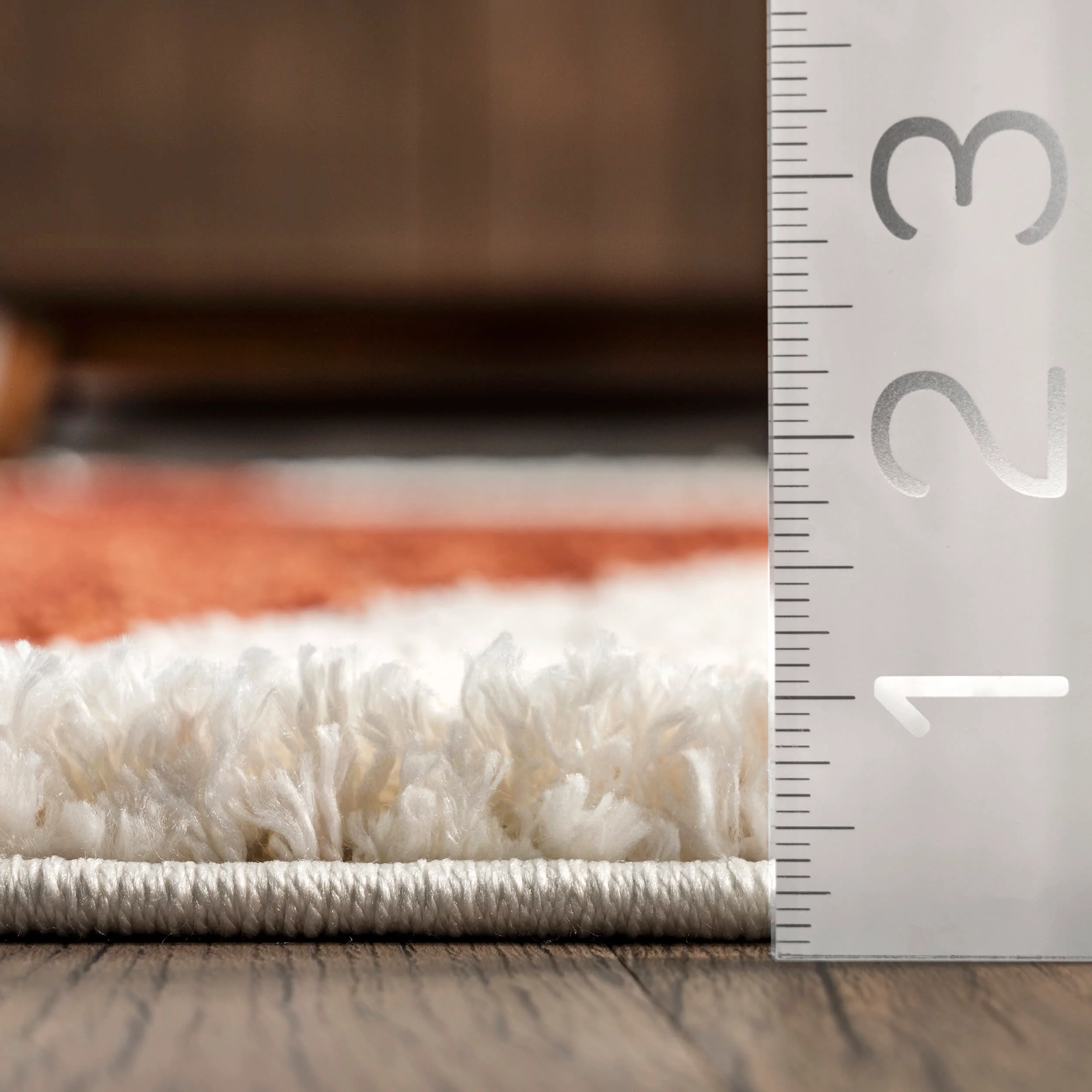 Alexia Diamond Tasseled Rug | Rust - Image 5