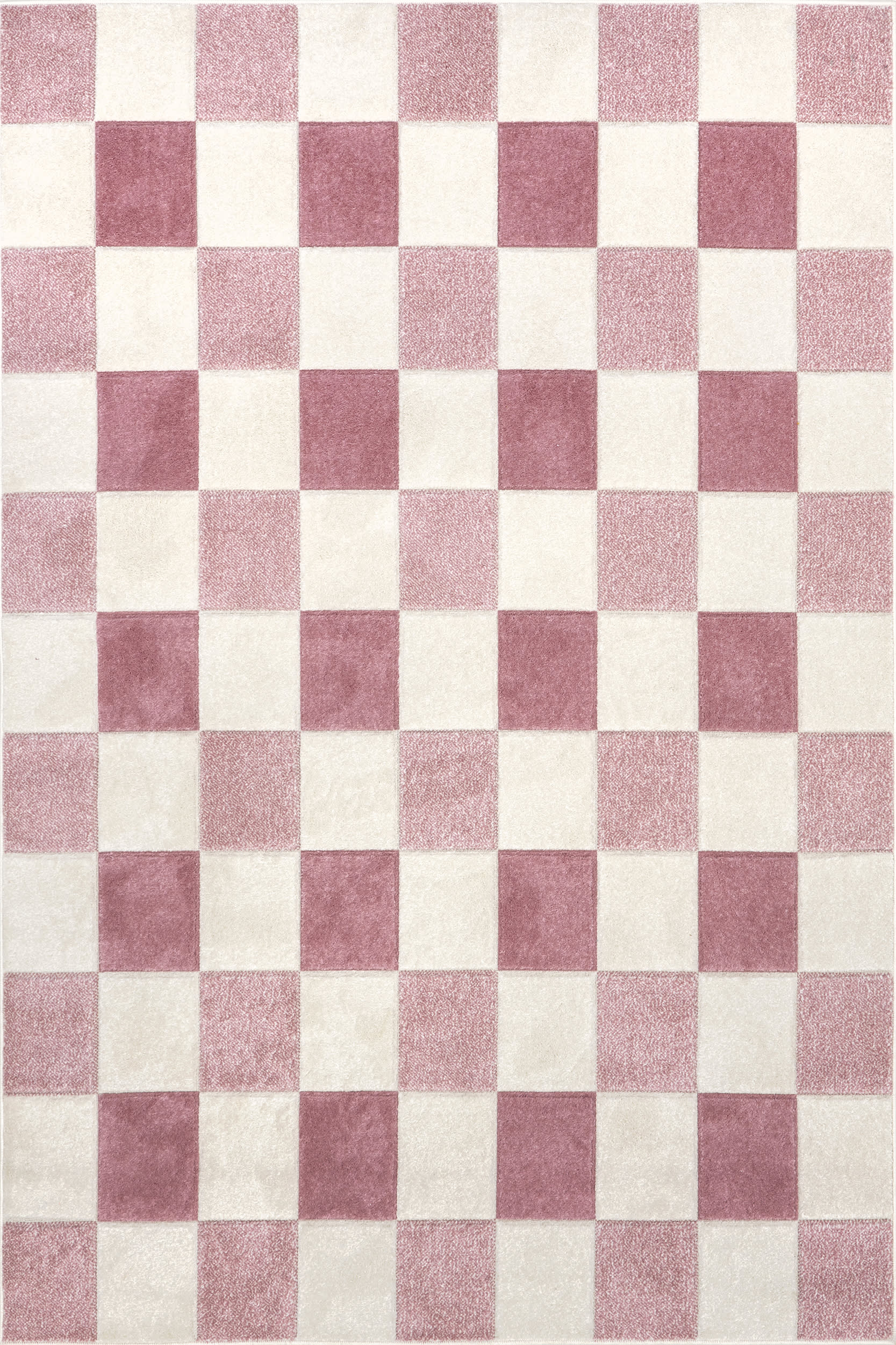 Alexie Two-Tone Checkered Rug | Pink