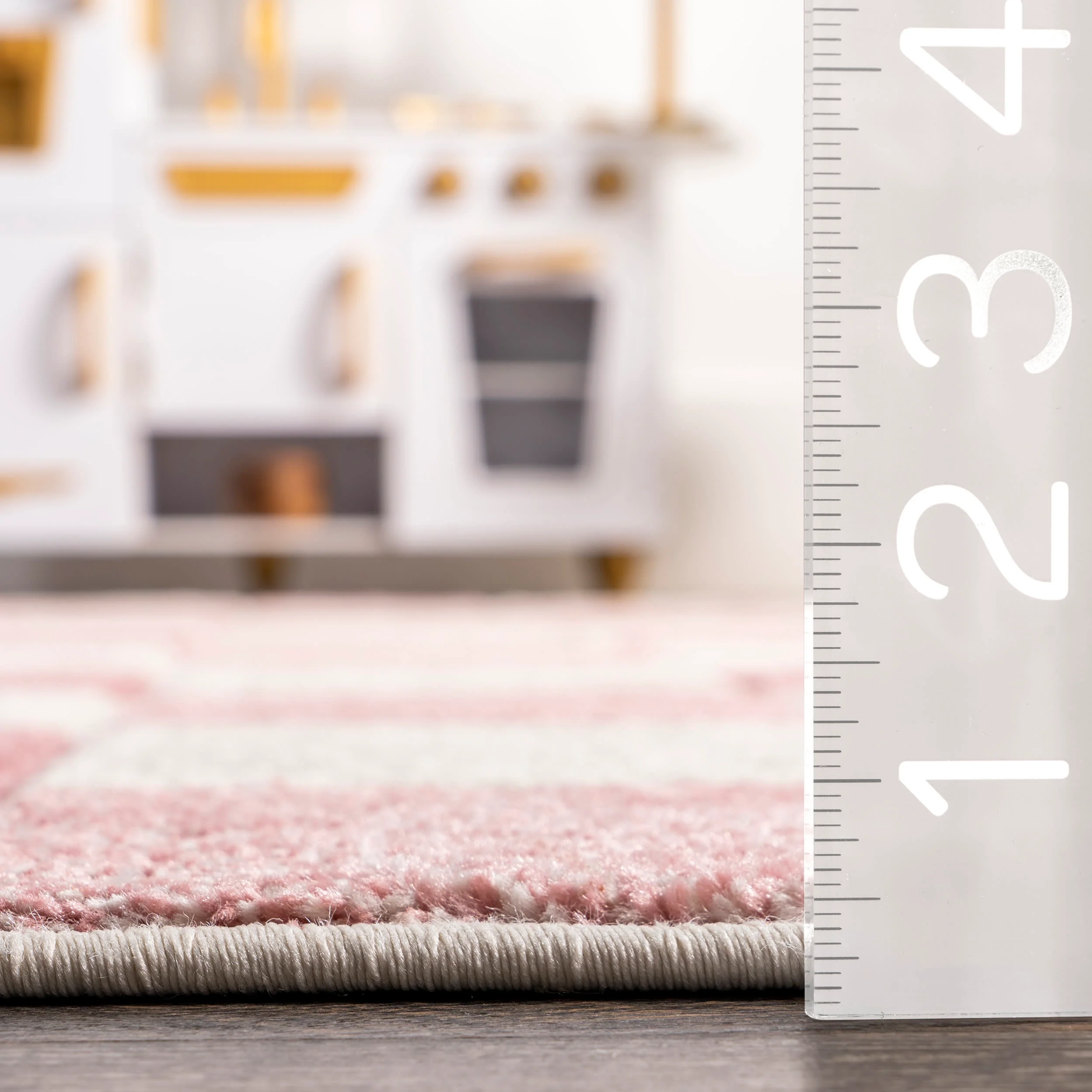 Alexie Two-Tone Checkered Rug | Pink - Image 5