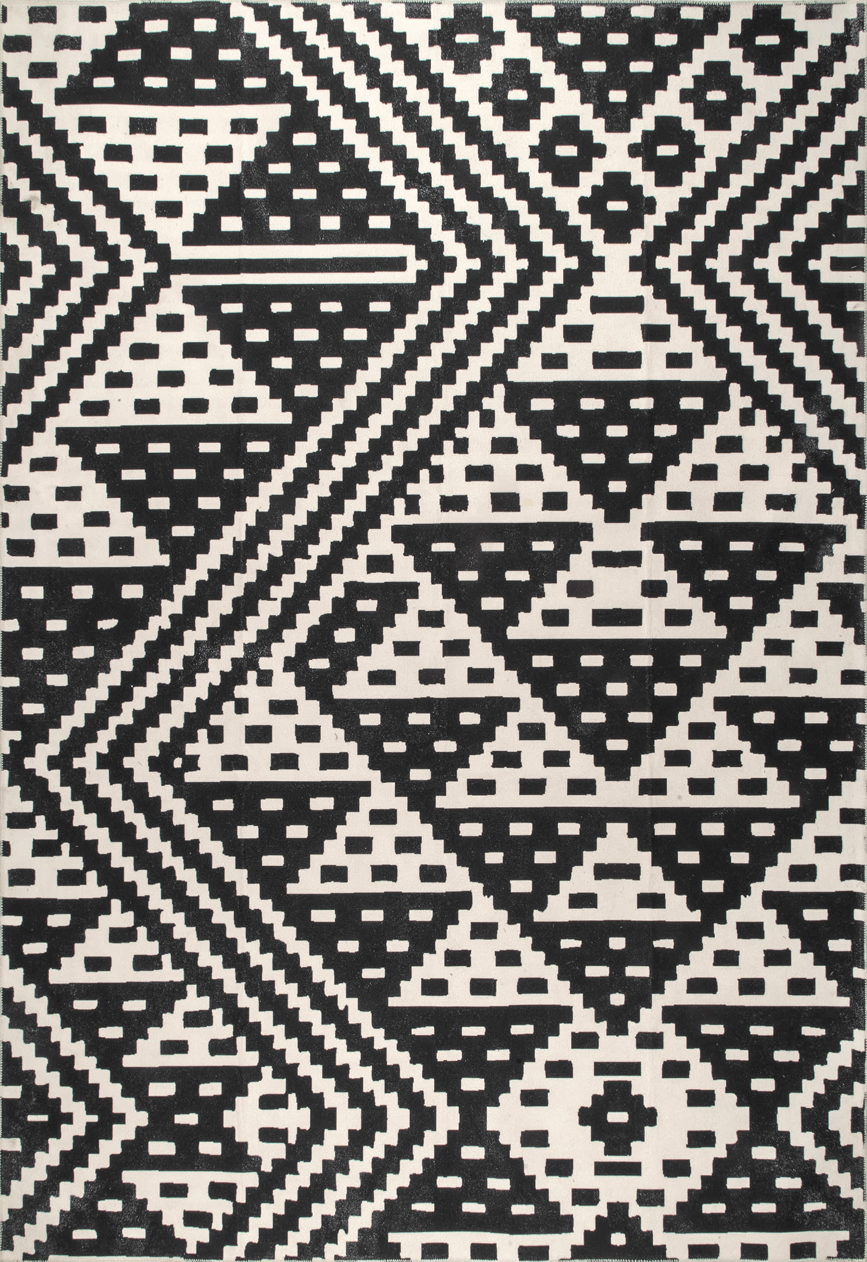 Alexis Trellis Washable Rug | Black