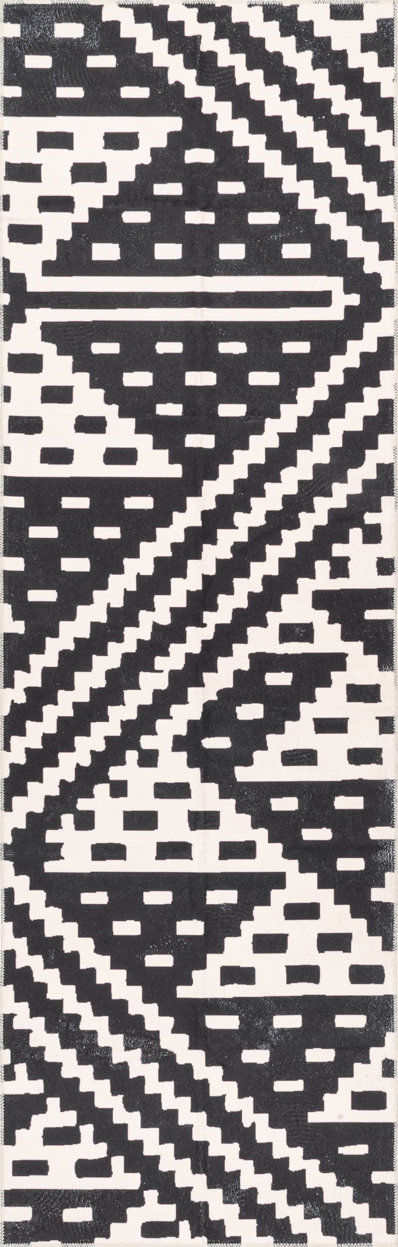 Alexis Trellis Washable Rug | Black