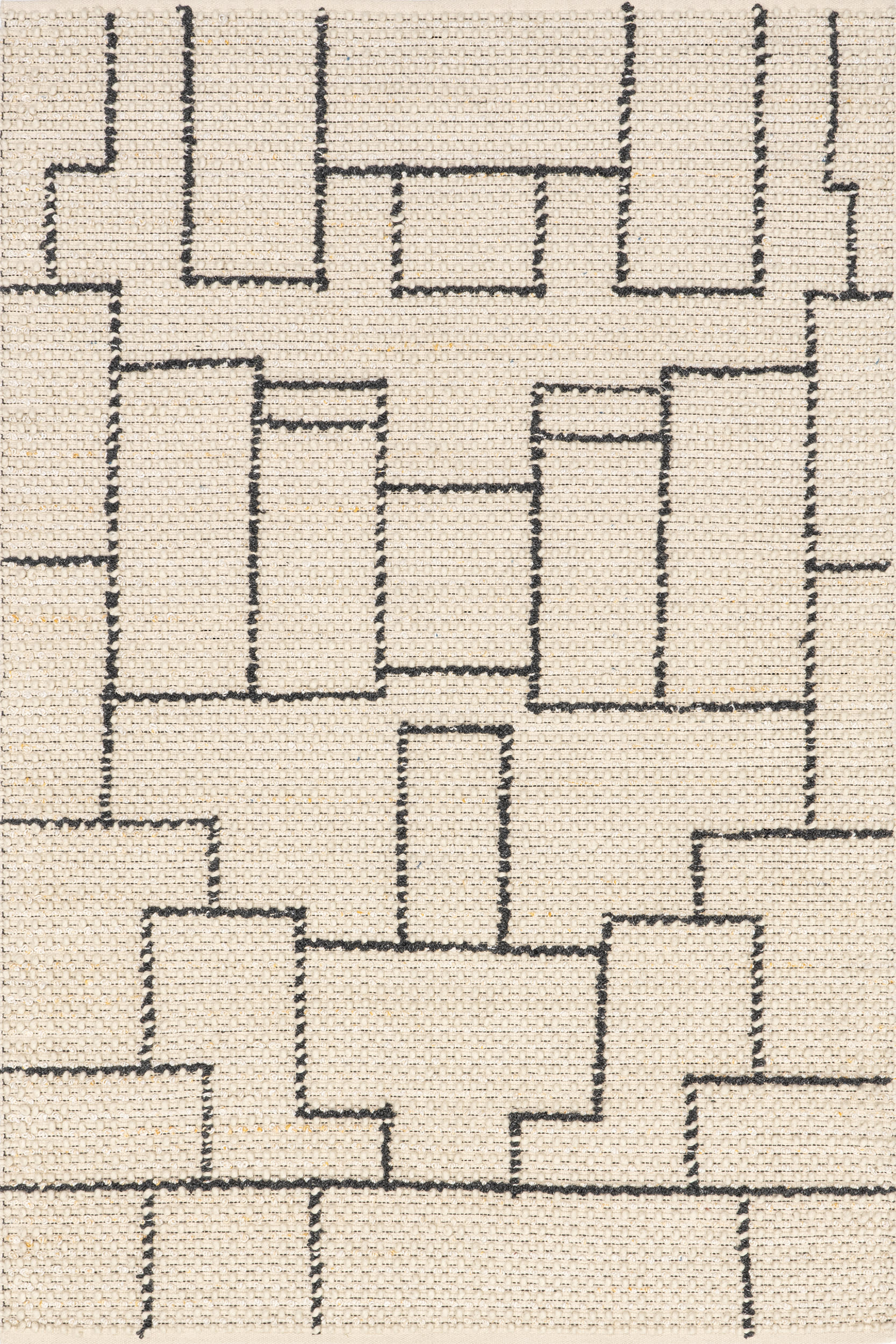 Ali Modern Blocks Rug | Ivory