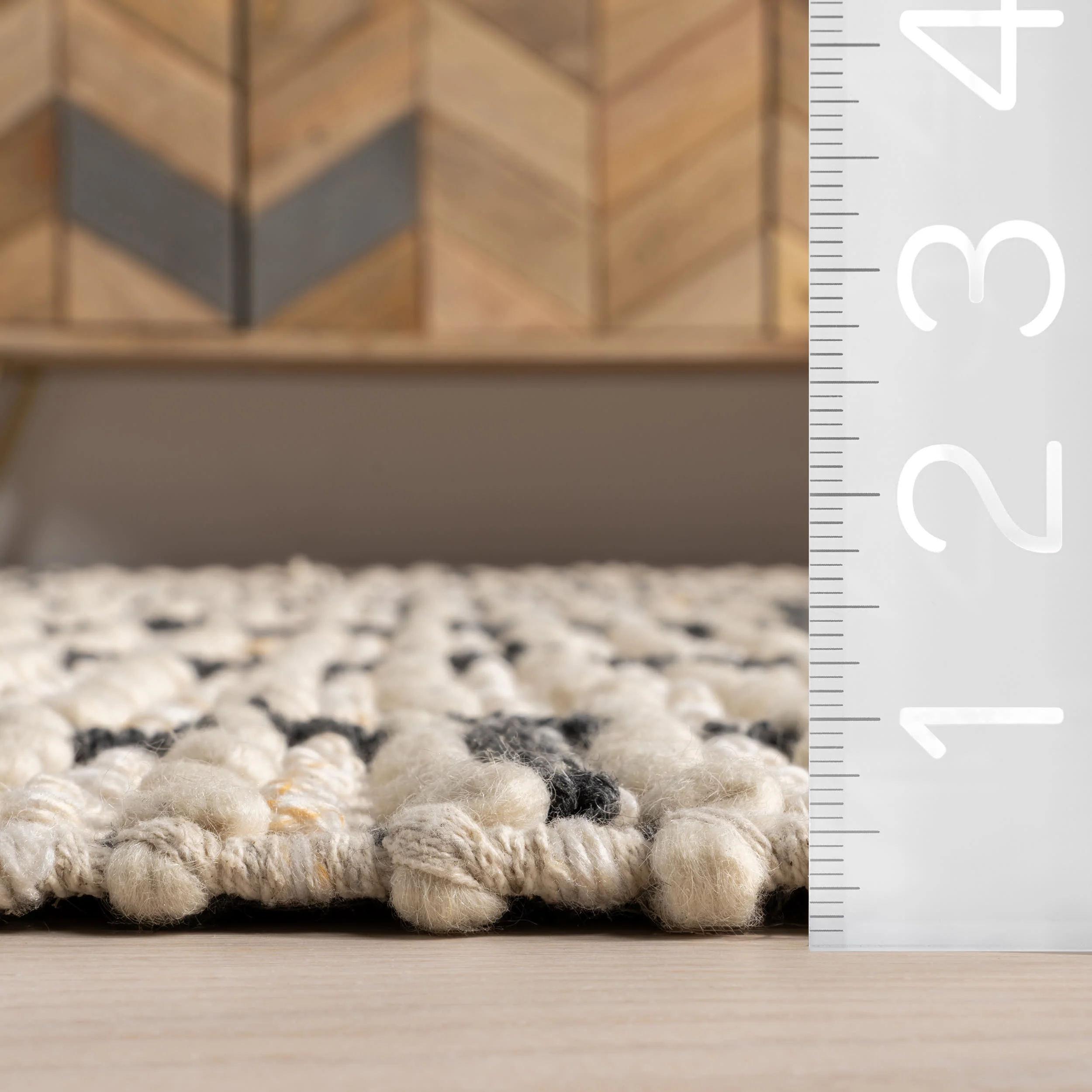 Ali Modern Blocks Rug | Ivory - Image 5